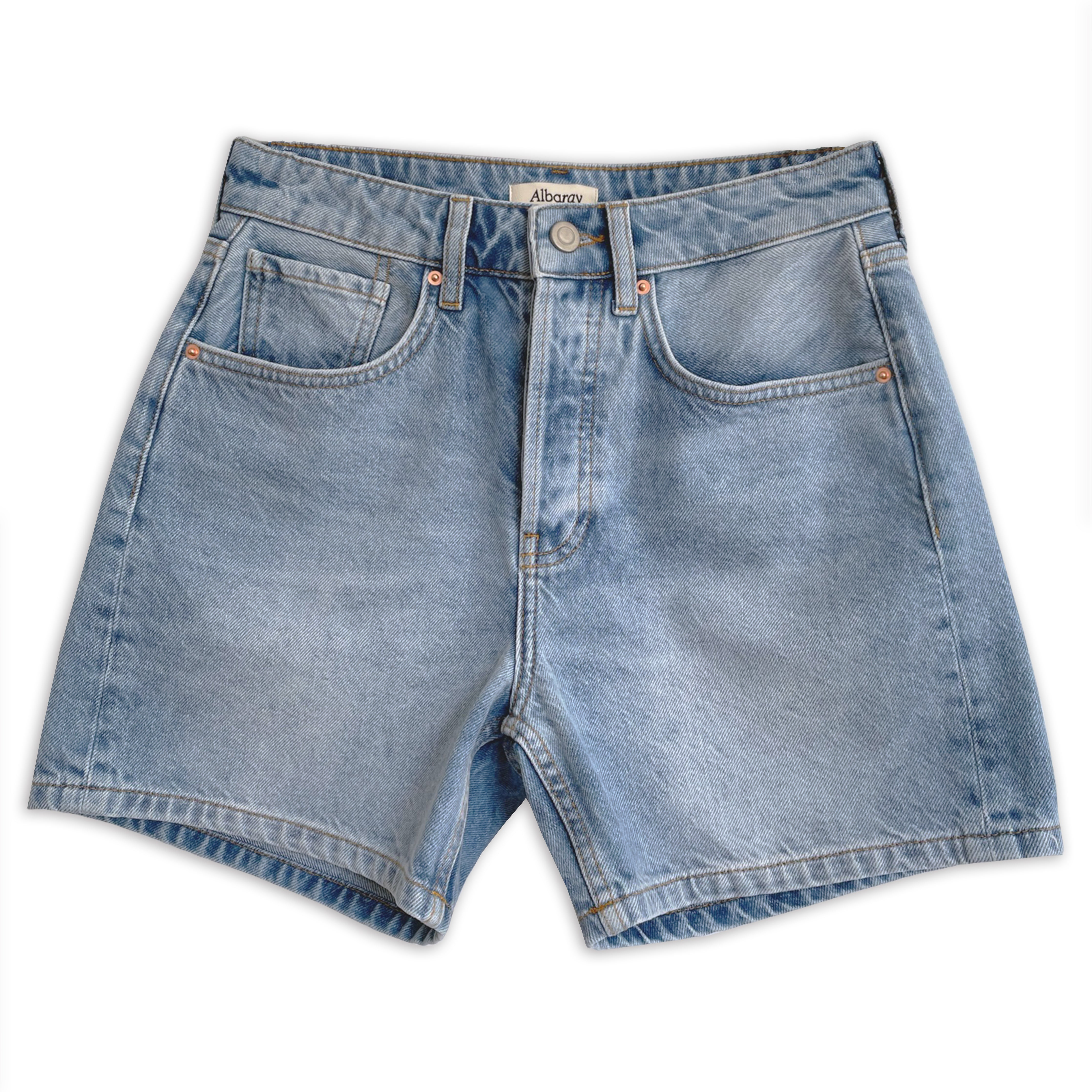 Organic Cotton Light Wash Denim Shorts