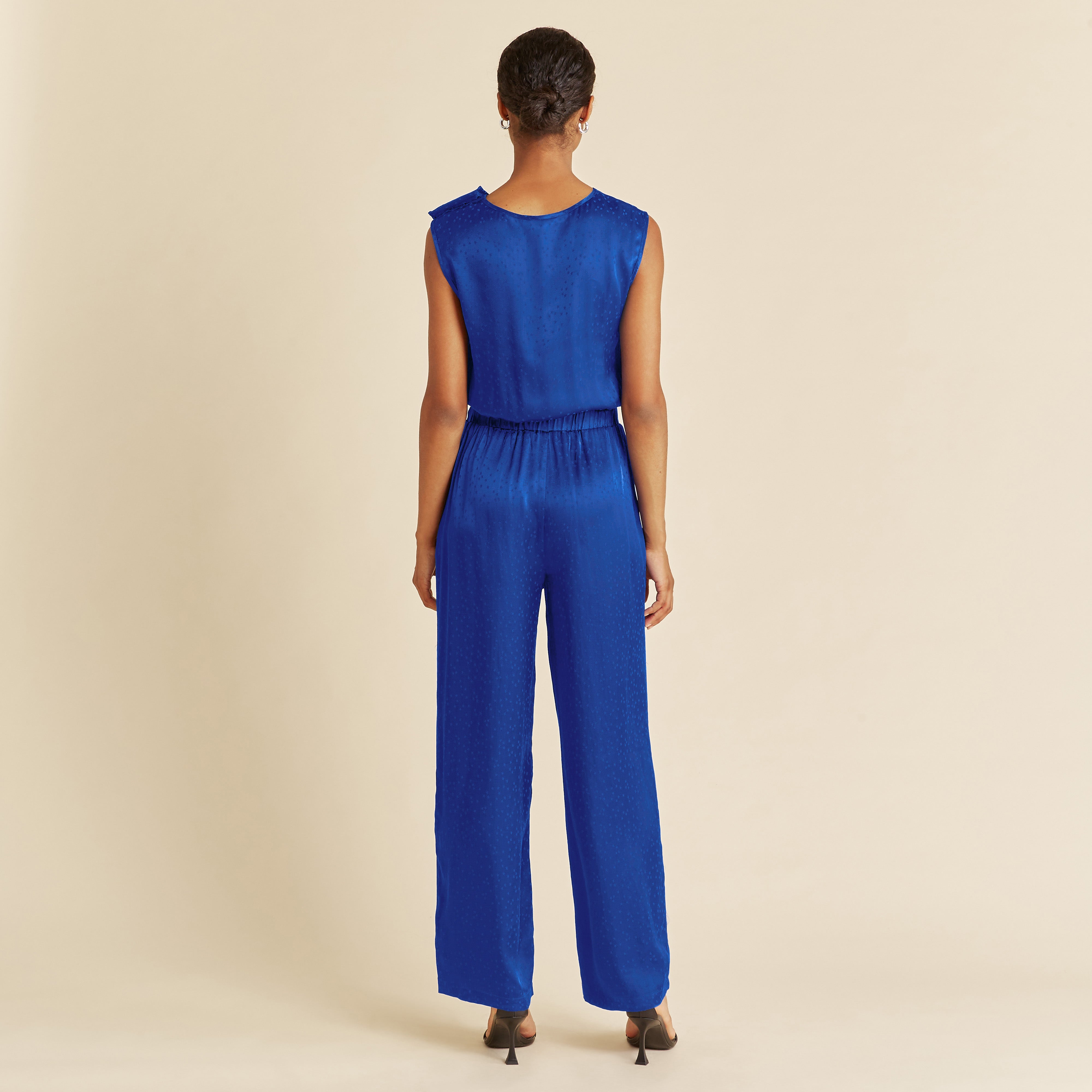 Blue Star Jacquard Jumpsuit