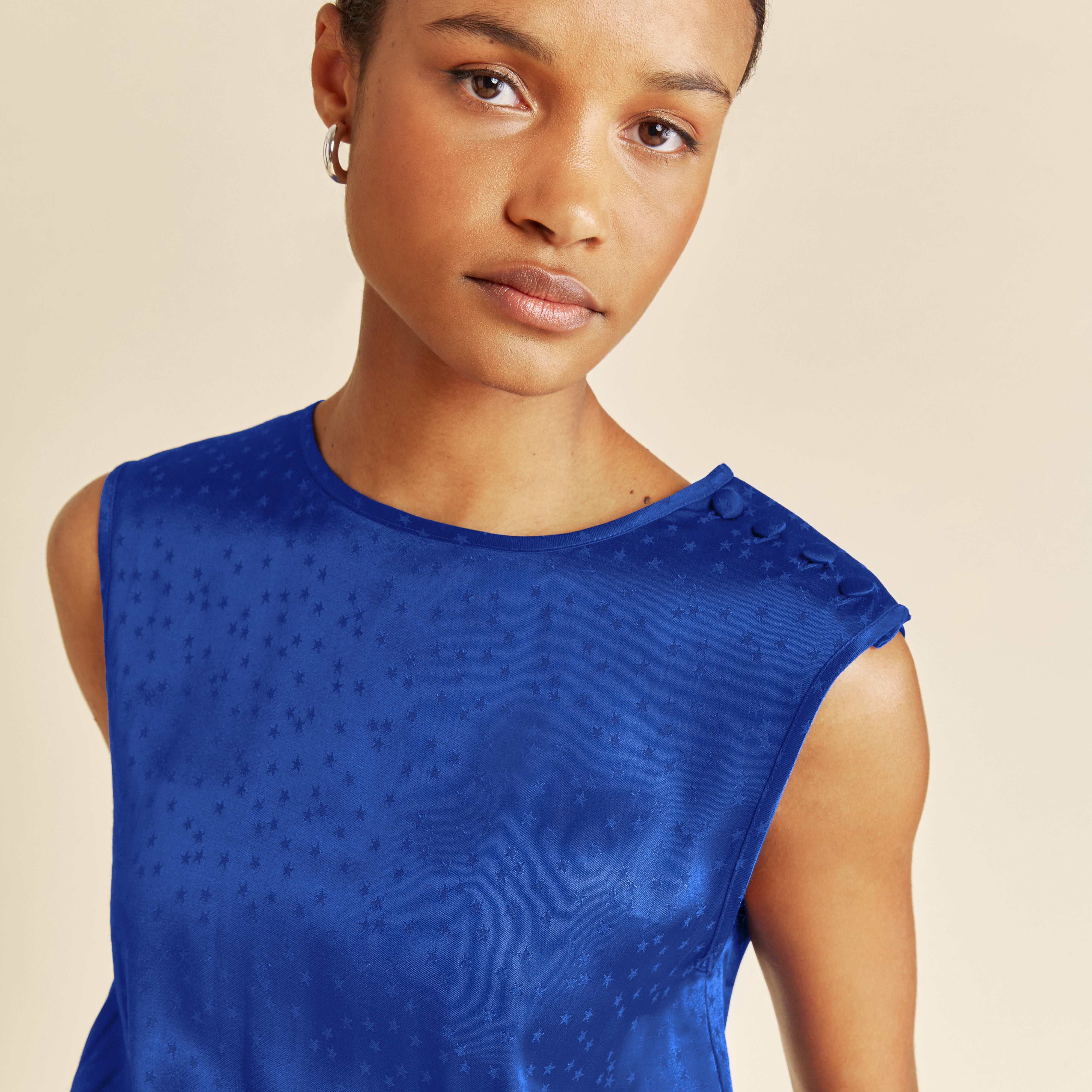 Blue Star Jacquard Jumpsuit