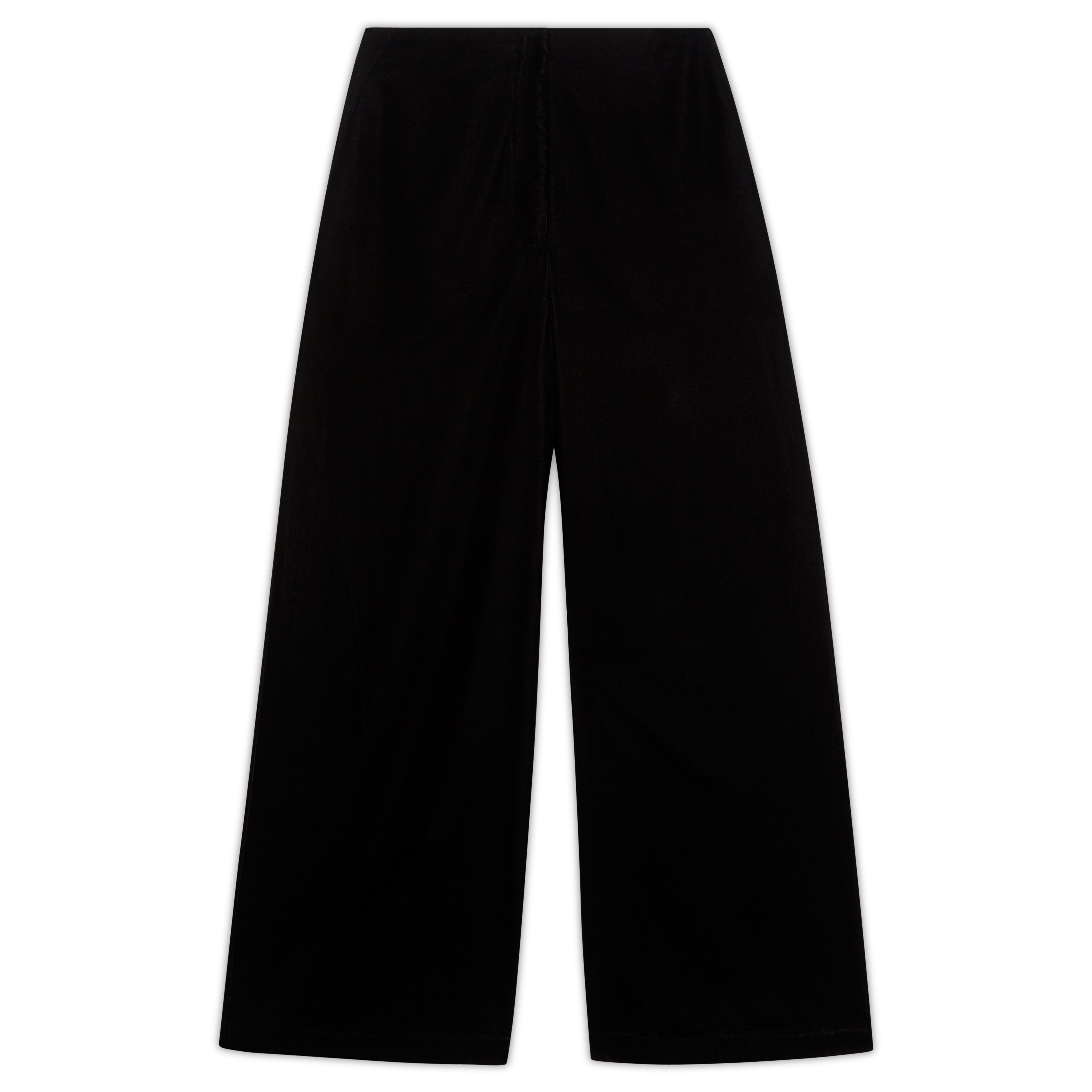 Black Velvet Wide Leg Trousers