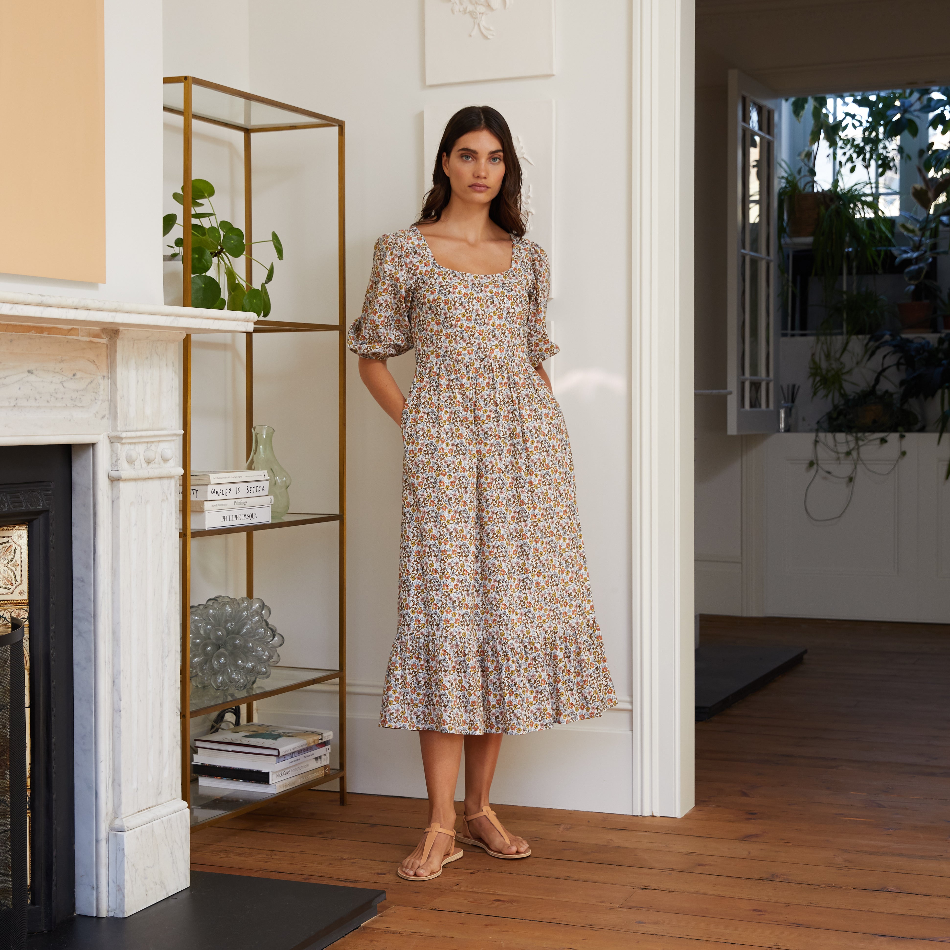 Marnie Floral Midi Dress