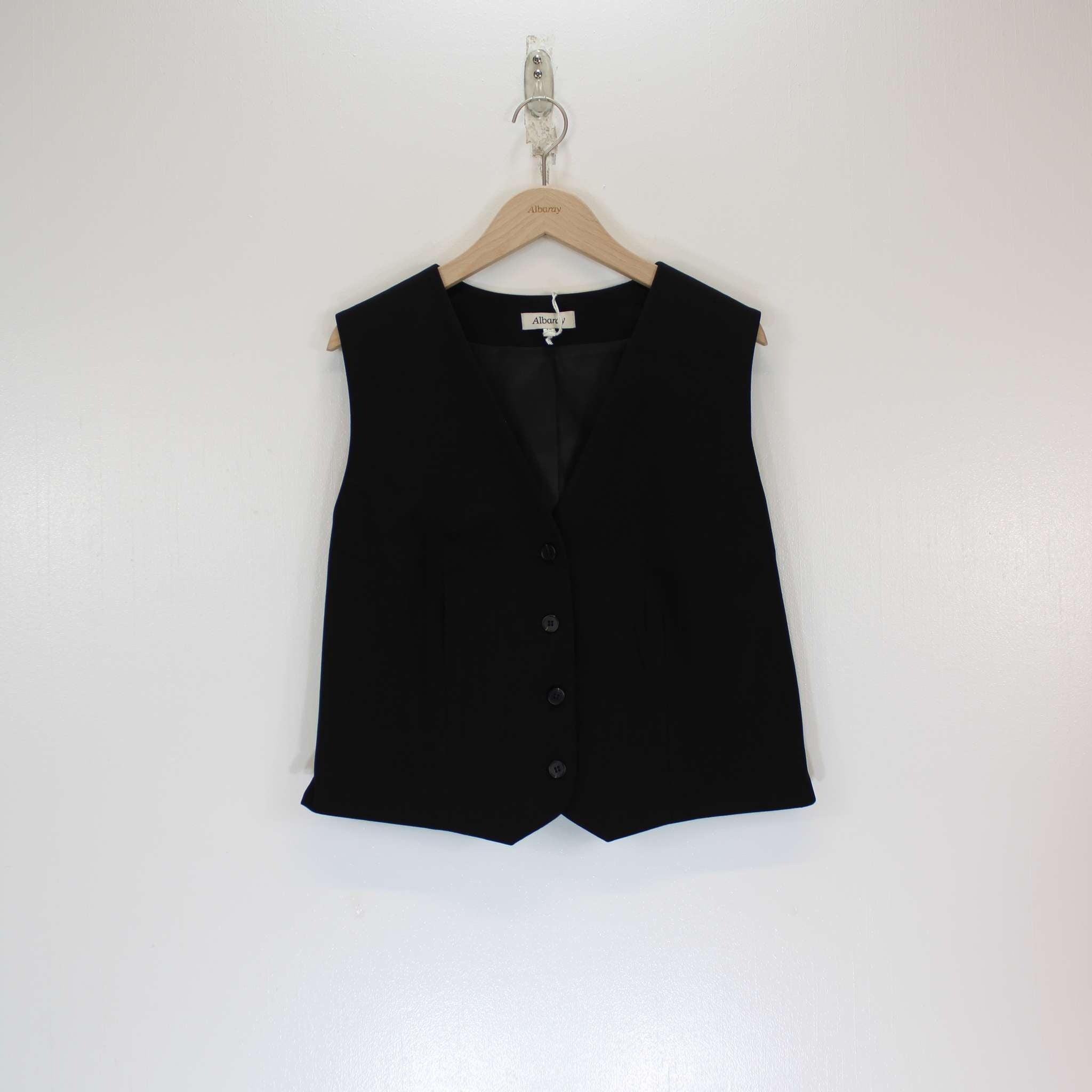 Re-Loved Black Tailored Waistcoat Size 12