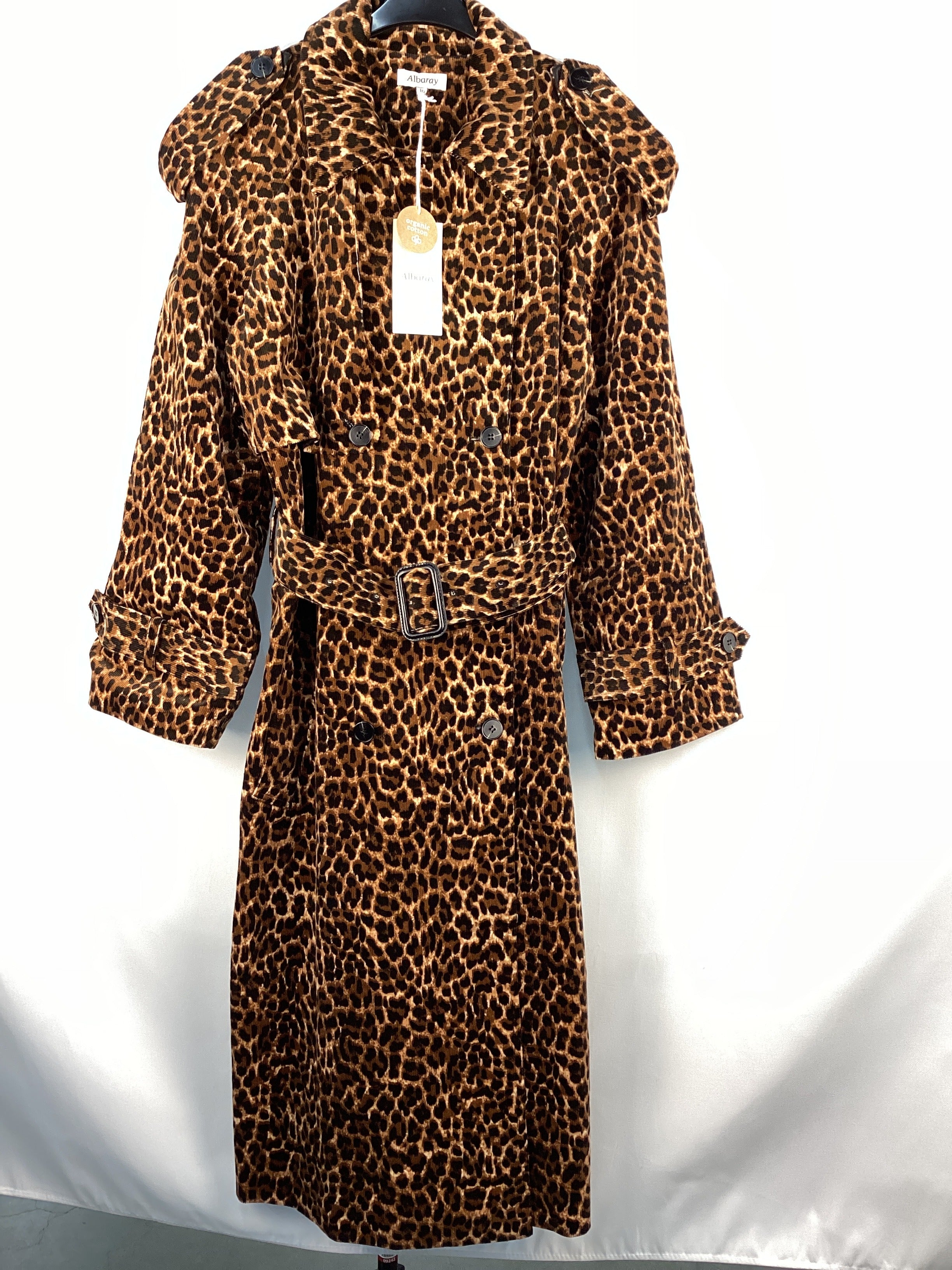 Re-Loved Animal Cord Trench Coat - Size 10