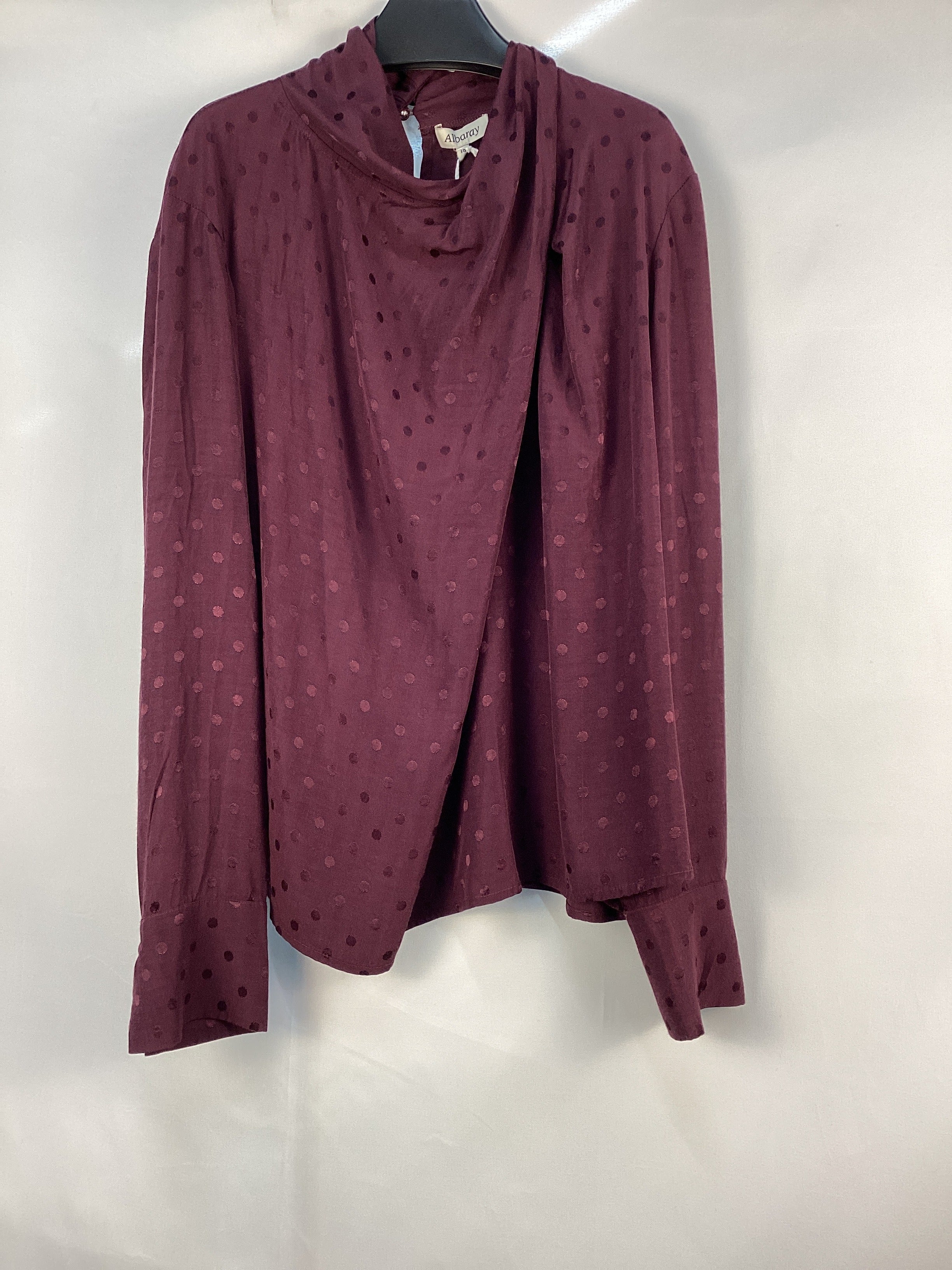 Re-Loved  Jacquard Twist Neck Top - Size 18