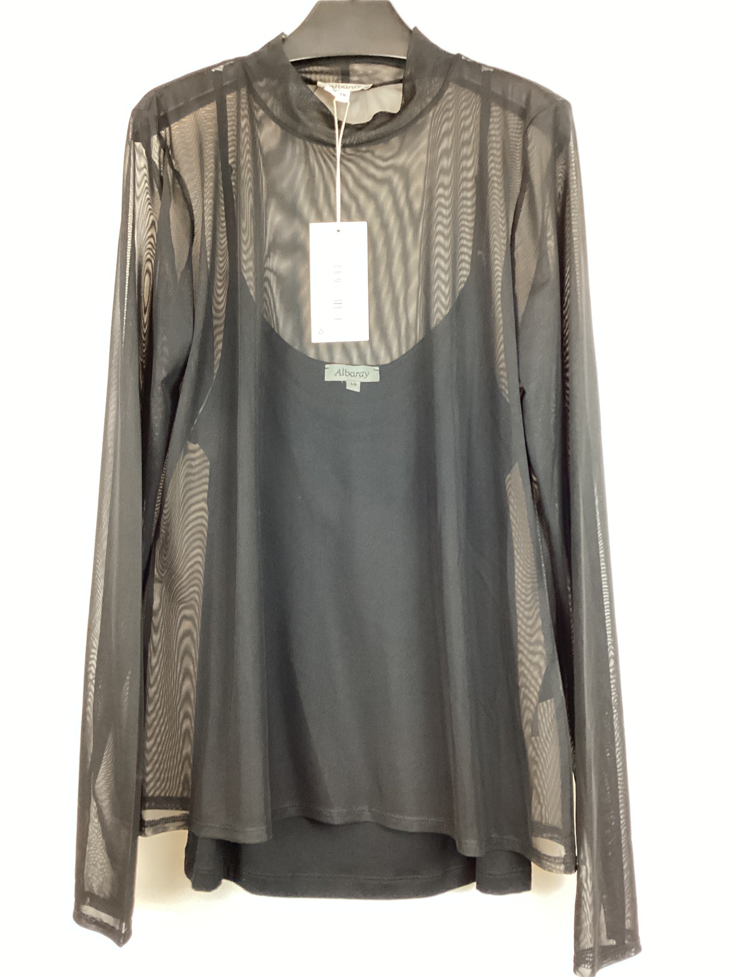 Re-Loved Mesh Turtle Neck Top - Size 18