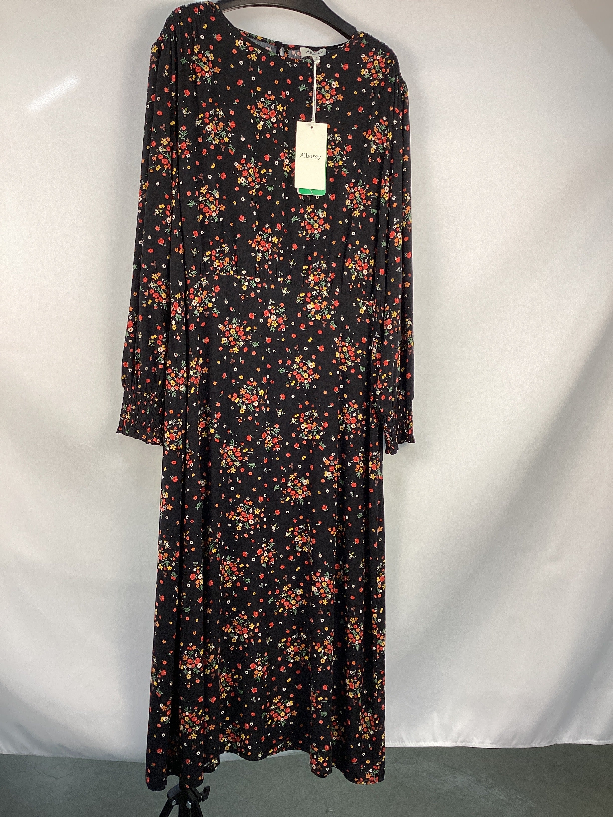 Re-Loved Delicate Floral Midi Dress - Size 18
