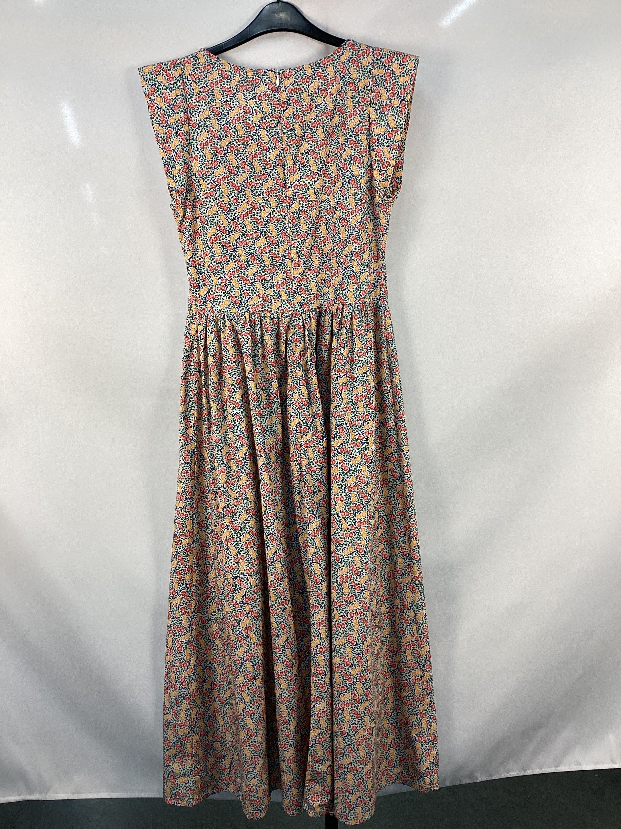 Re-Loved Cleo Ditsy Print Square Neck Dress - Size 10