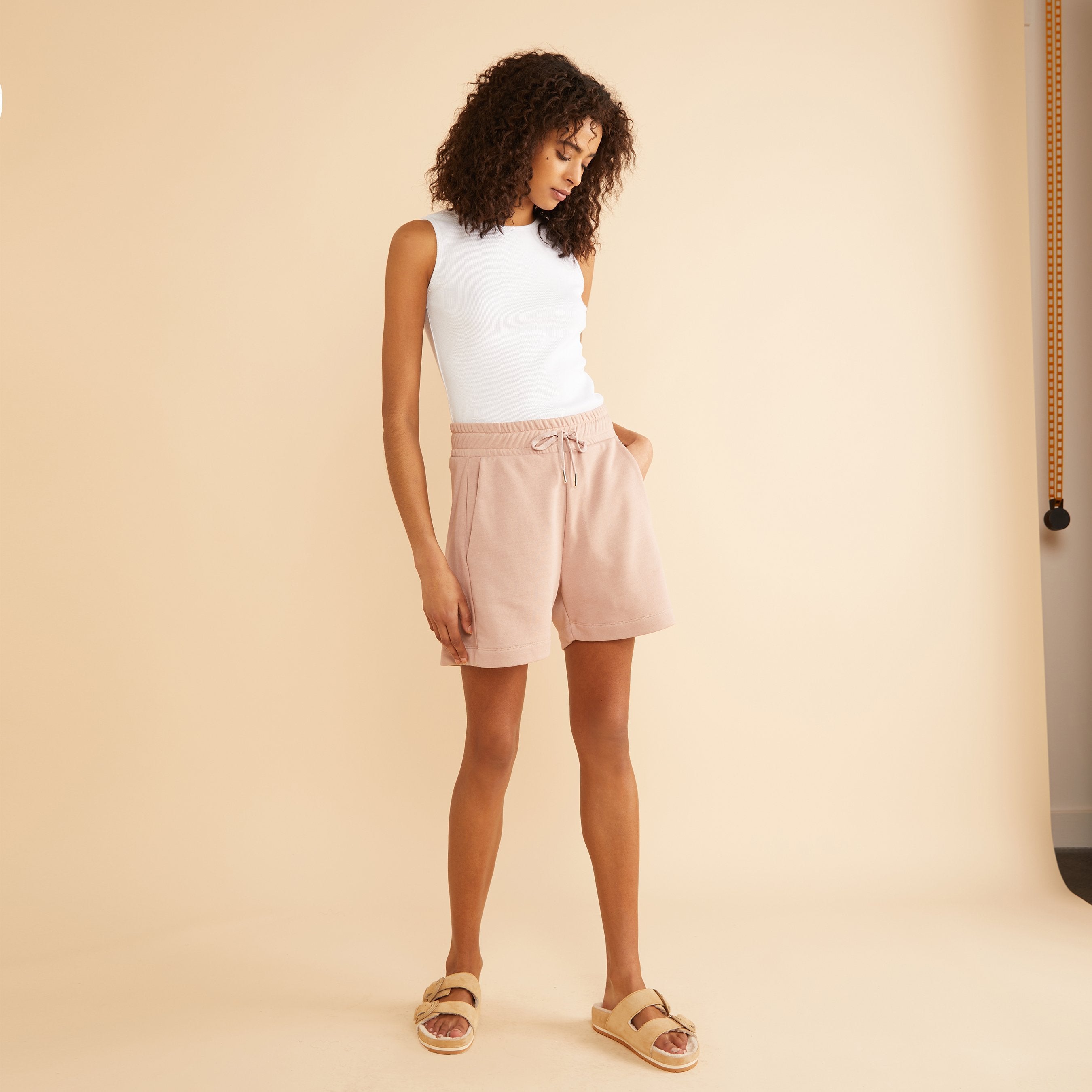 Re-Loved Blush Jogger Shorts Size 16