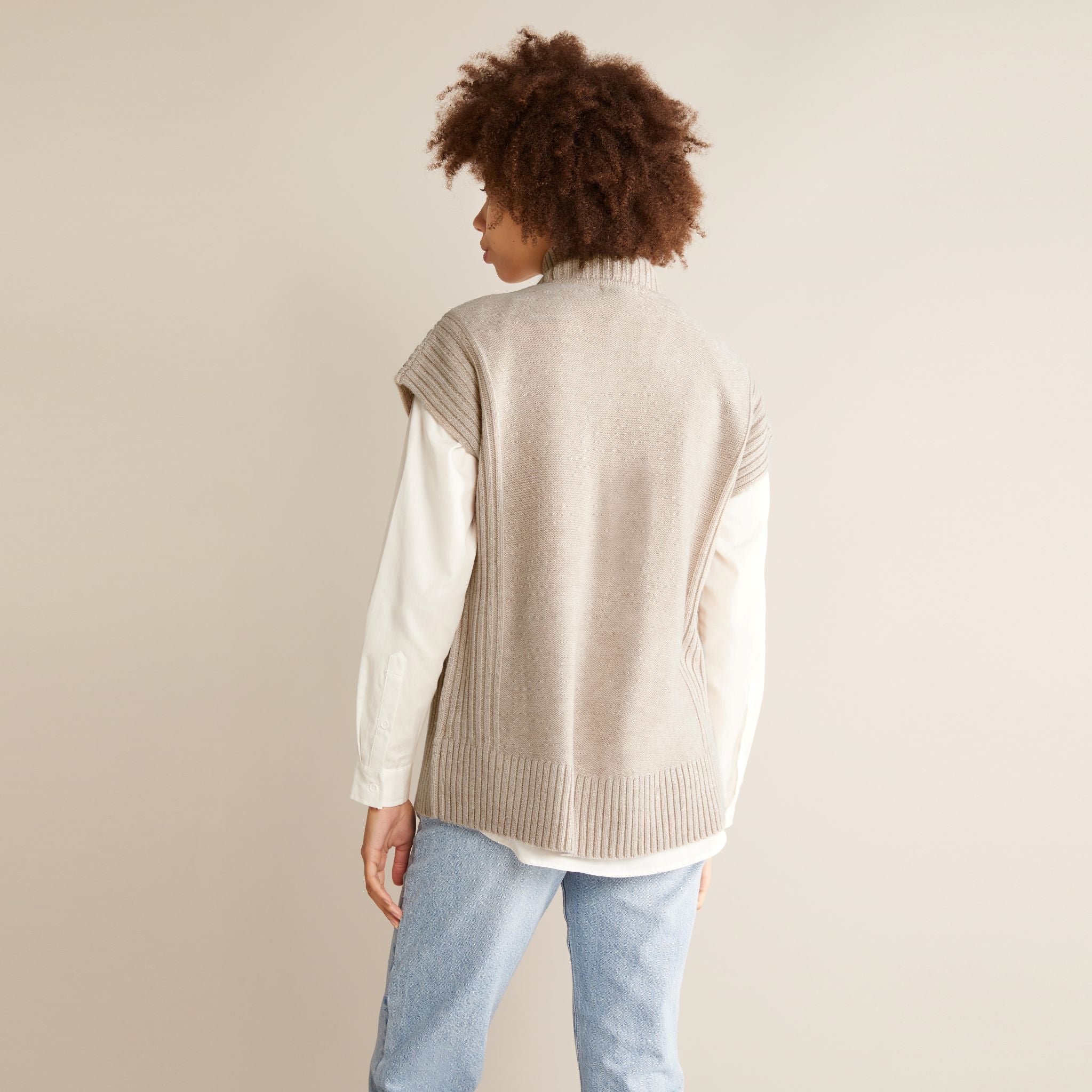 Re-Loved  Oatmeal Cable Tabard Knit - Size 12