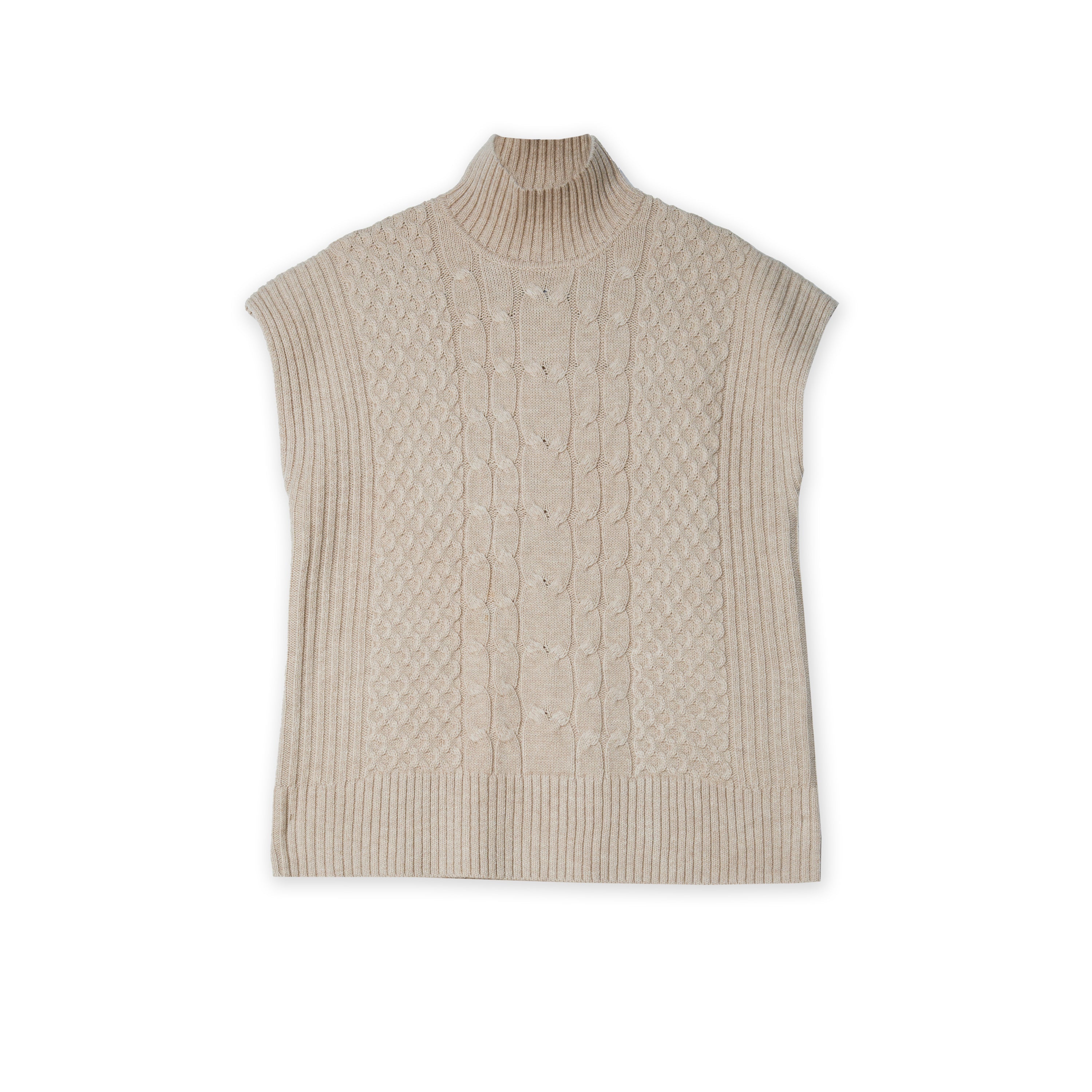 Re-Loved  Oatmeal Cable Tabard Knit - Size 12