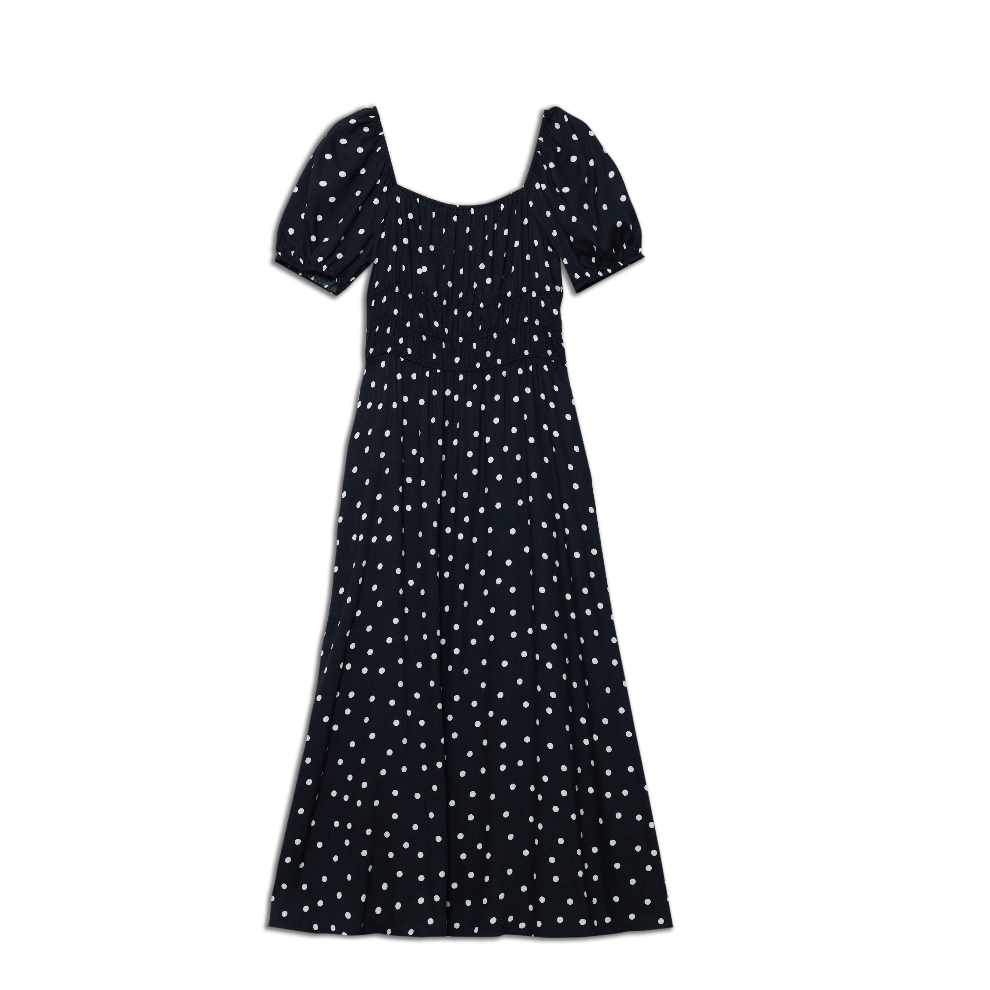 Re-Loved Black & White Spot Midi Dress Size 18