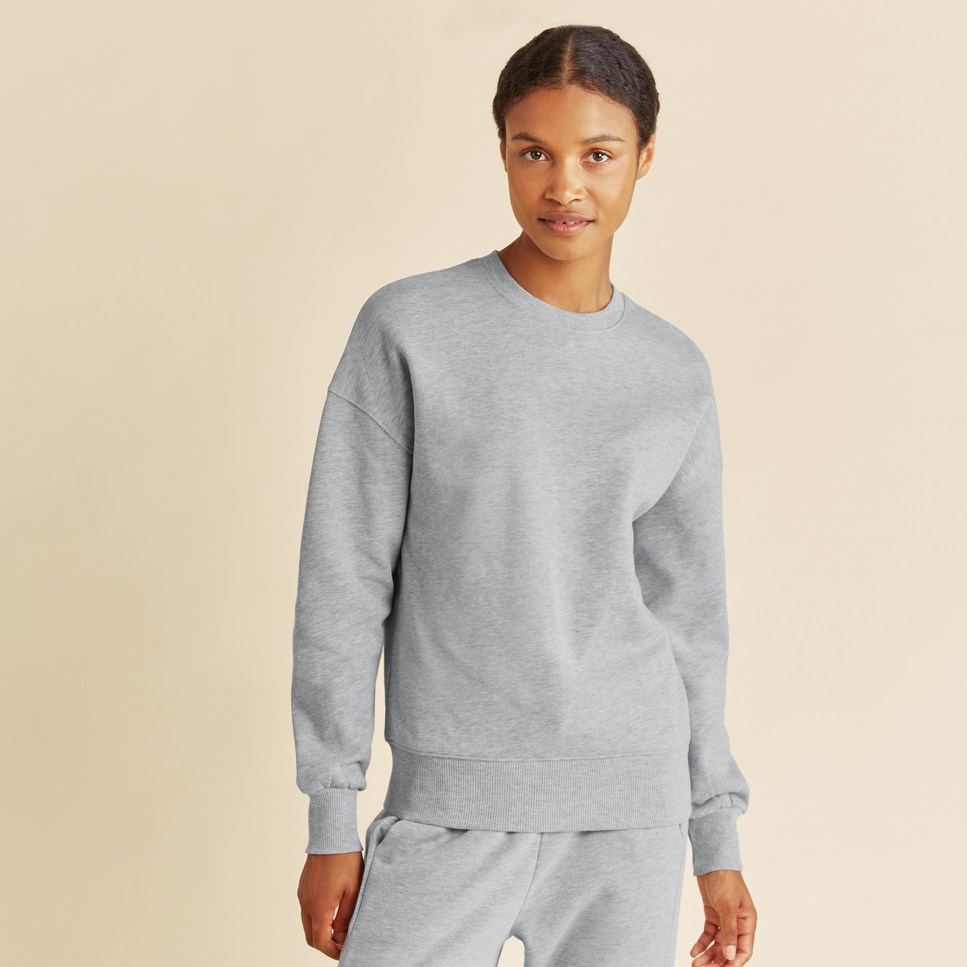 Re-Loved Grey Marl Sweat Top - Size 8