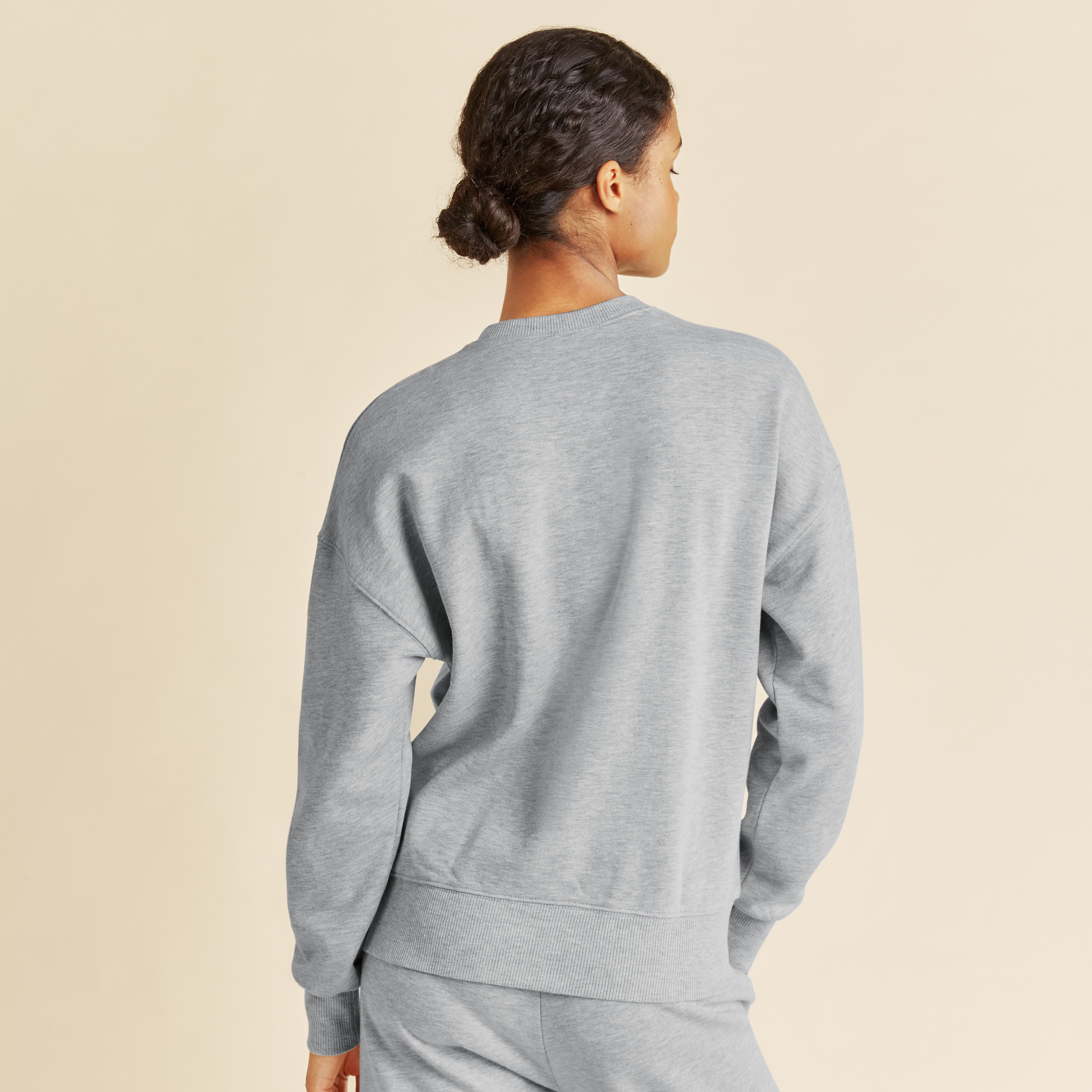Re-Loved Grey Marl Sweat Top - Size 8