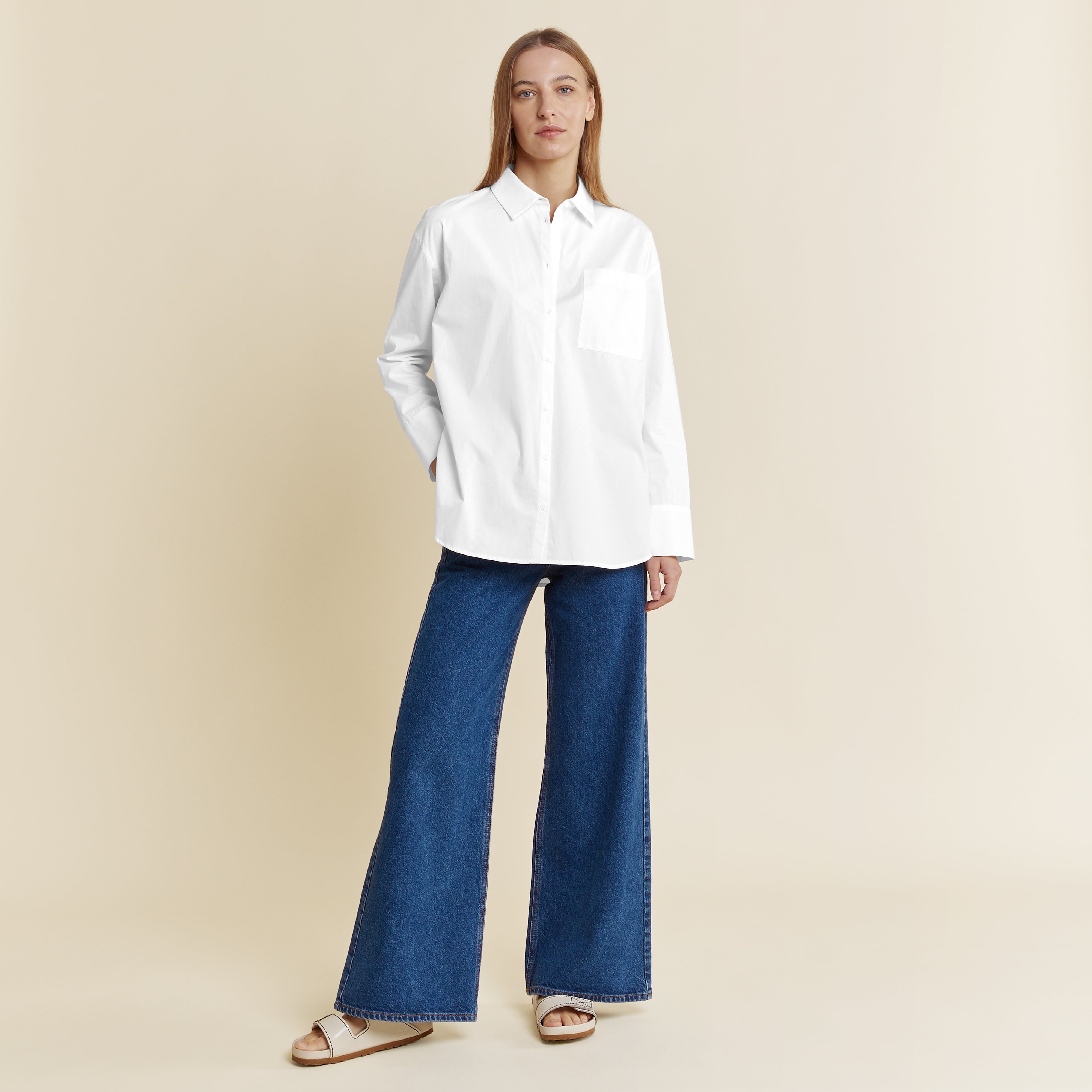 Re-Loved  White Organic Cotton Shirt - Size 16