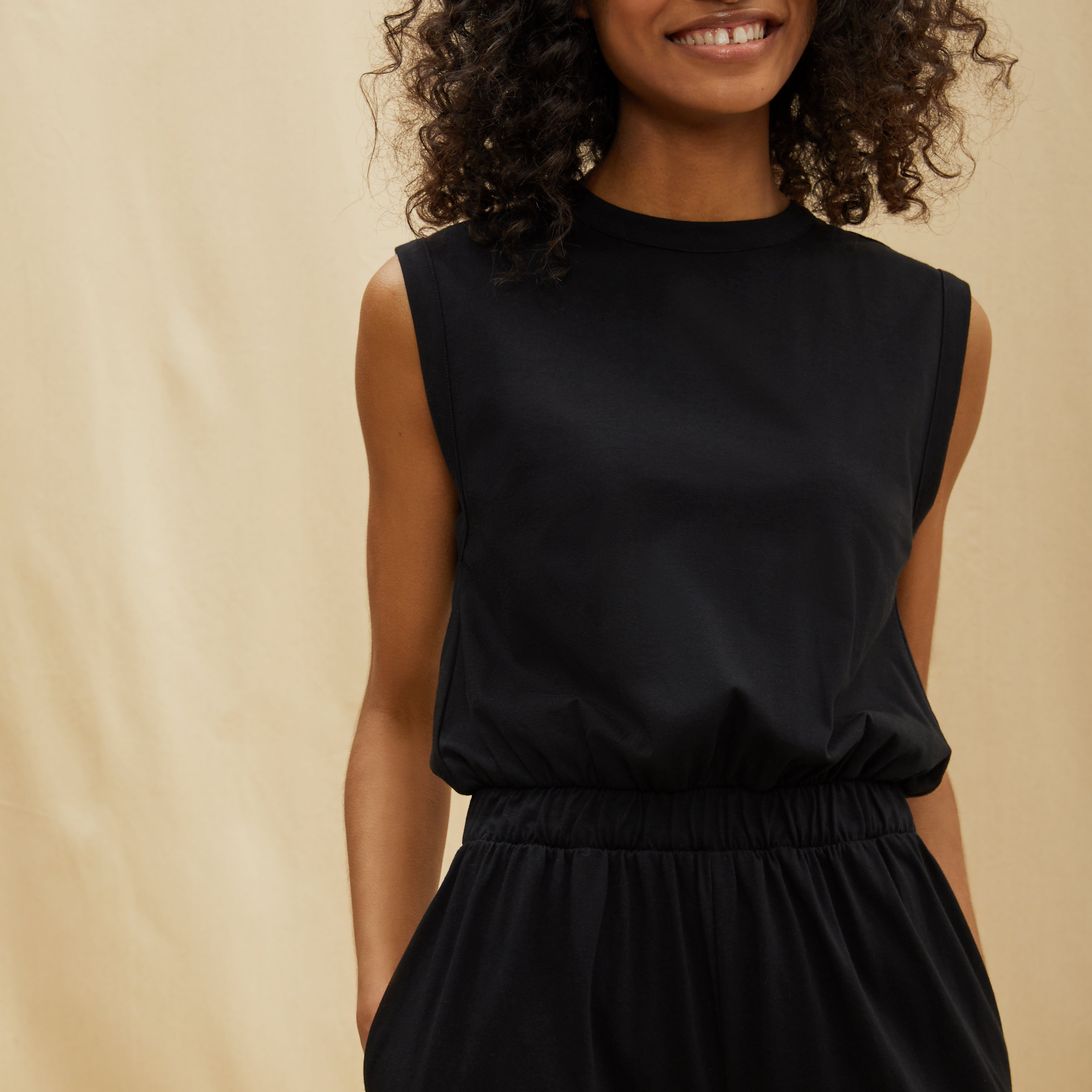 Re-Loved Black Tank Jumpsuit - Size 18