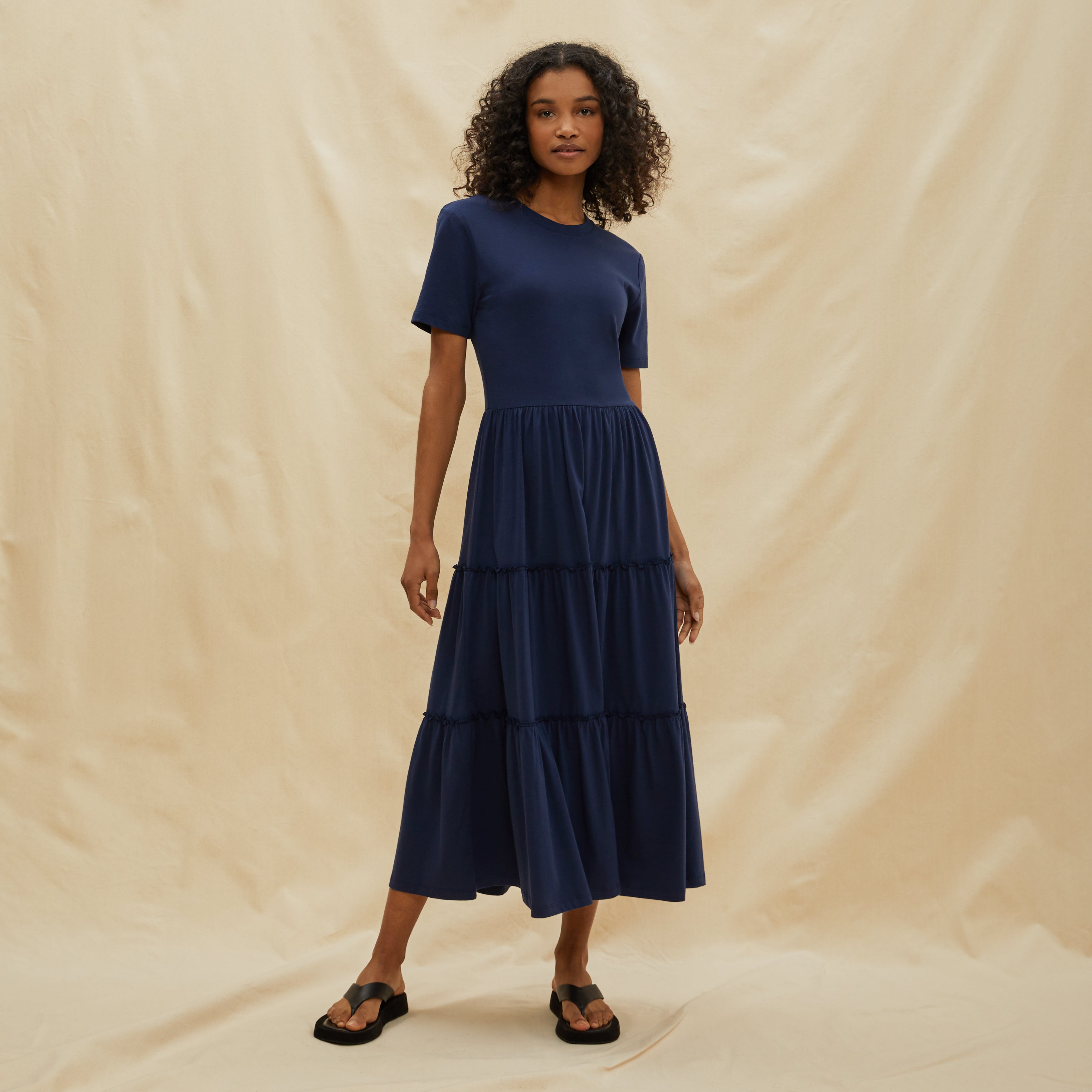 Re-Loved  Tiered Jersey Dress - Size 18