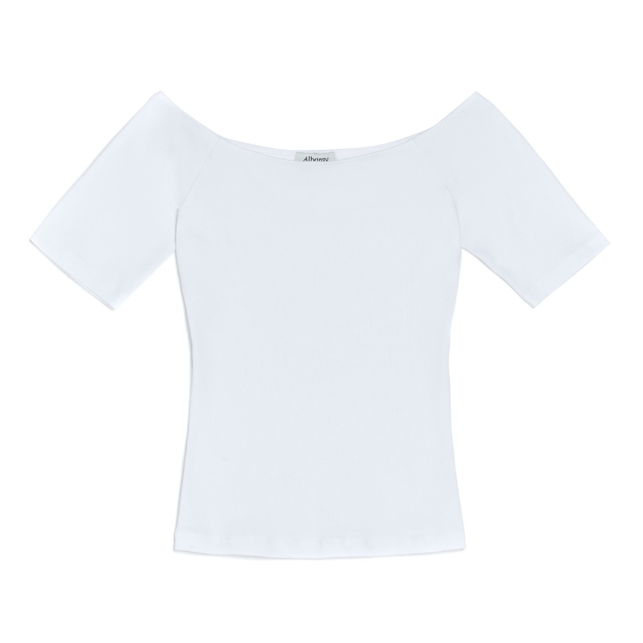 Re-Loved White Bardot Top - Size 18