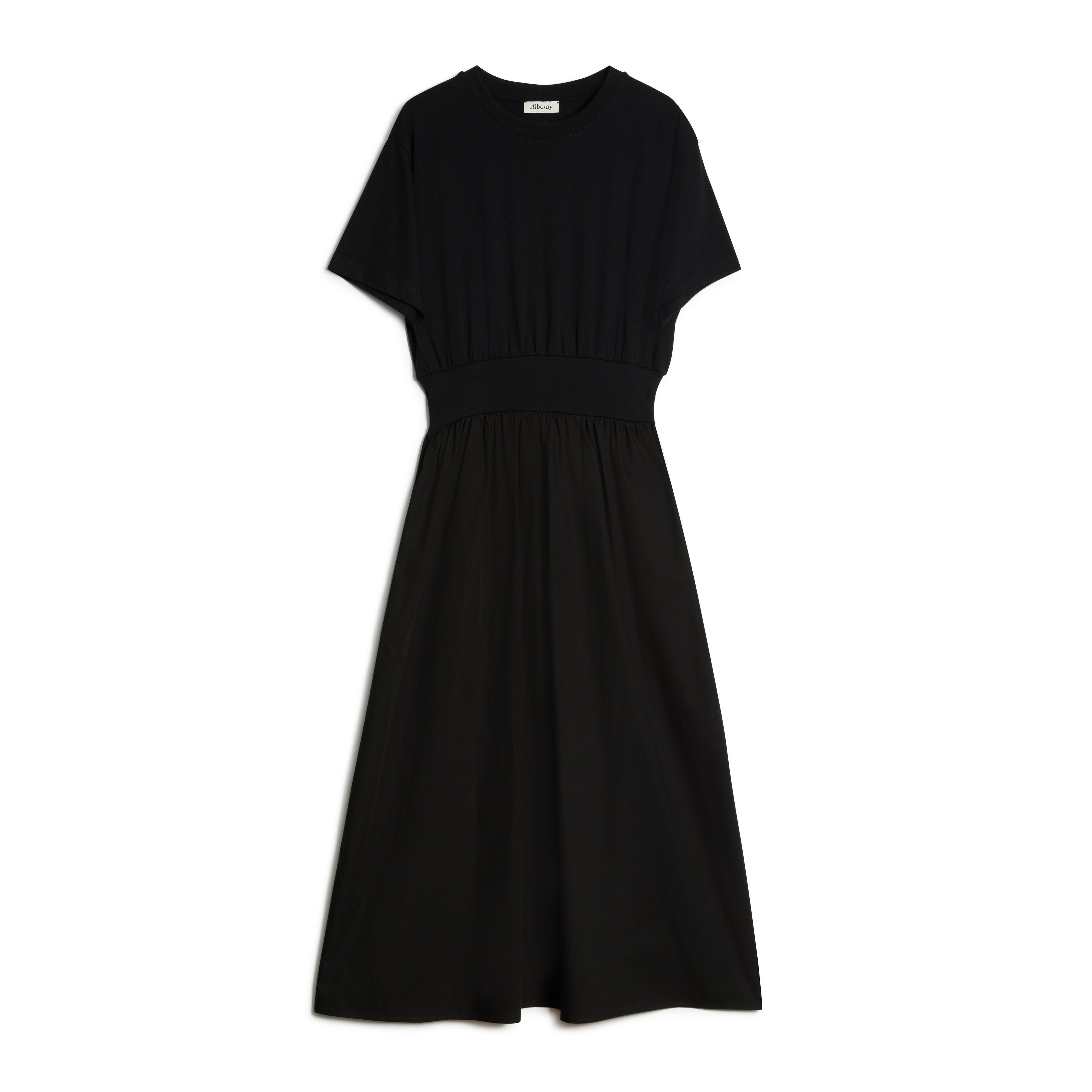 Re-Loved Woven and Jersey T Shirt Dress - Size 8
