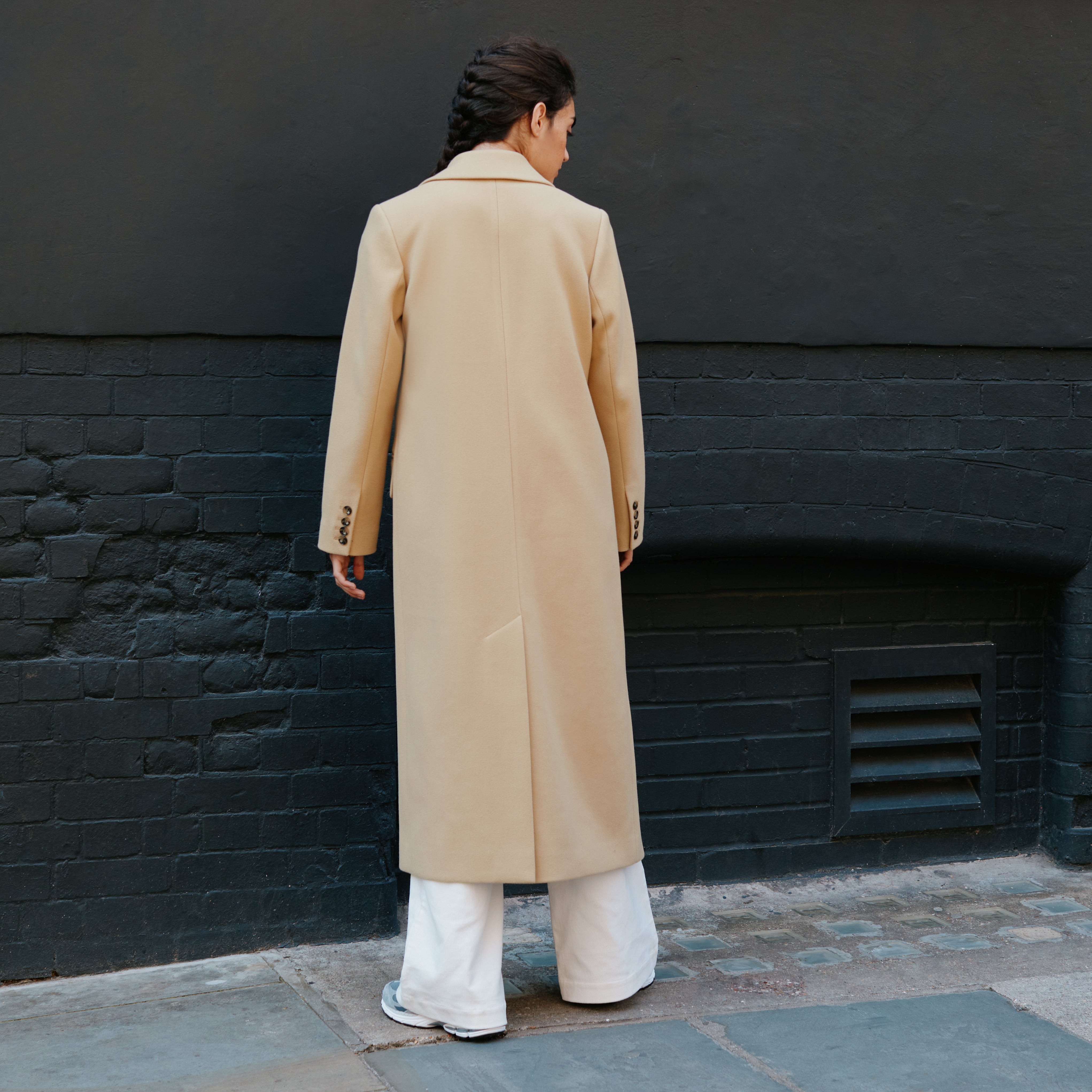 Re-Loved Camel Double Breasted Coat - Size 14