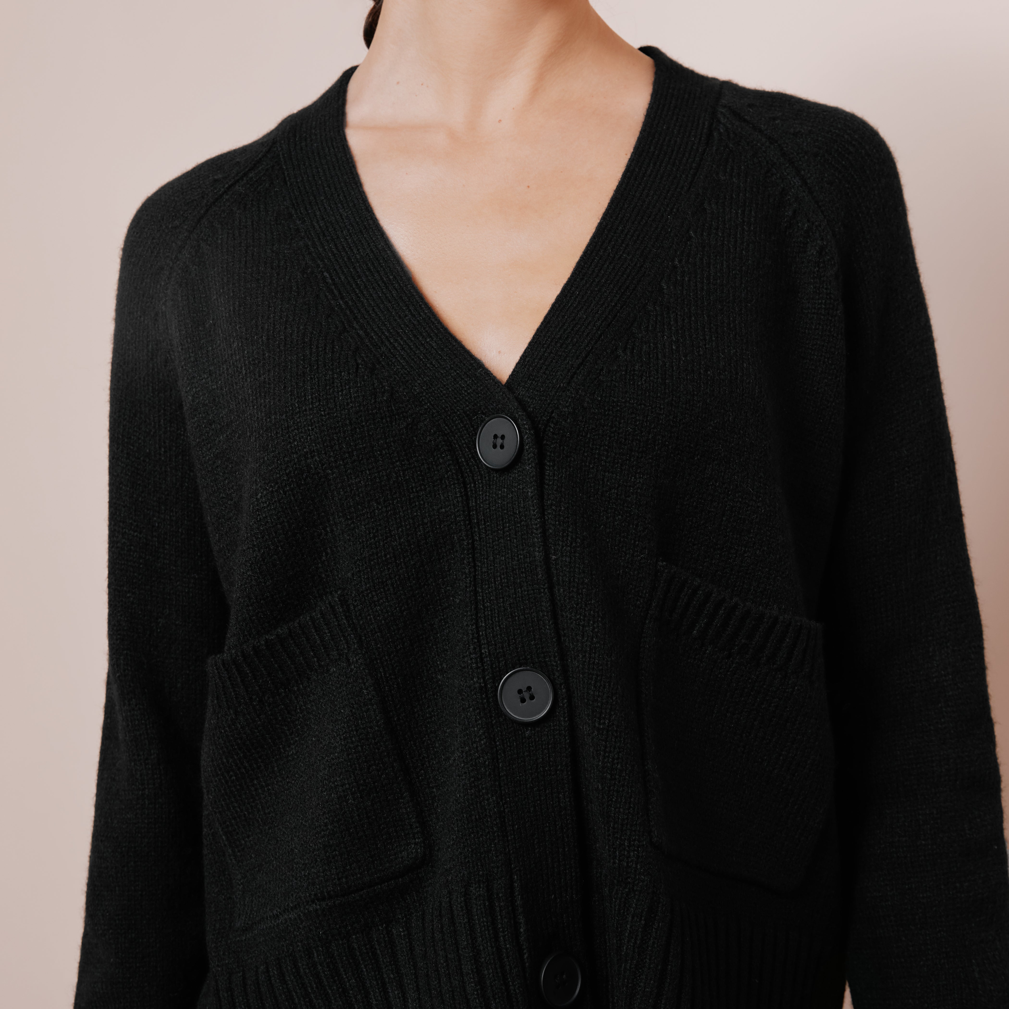 Black Relaxed Cardigan