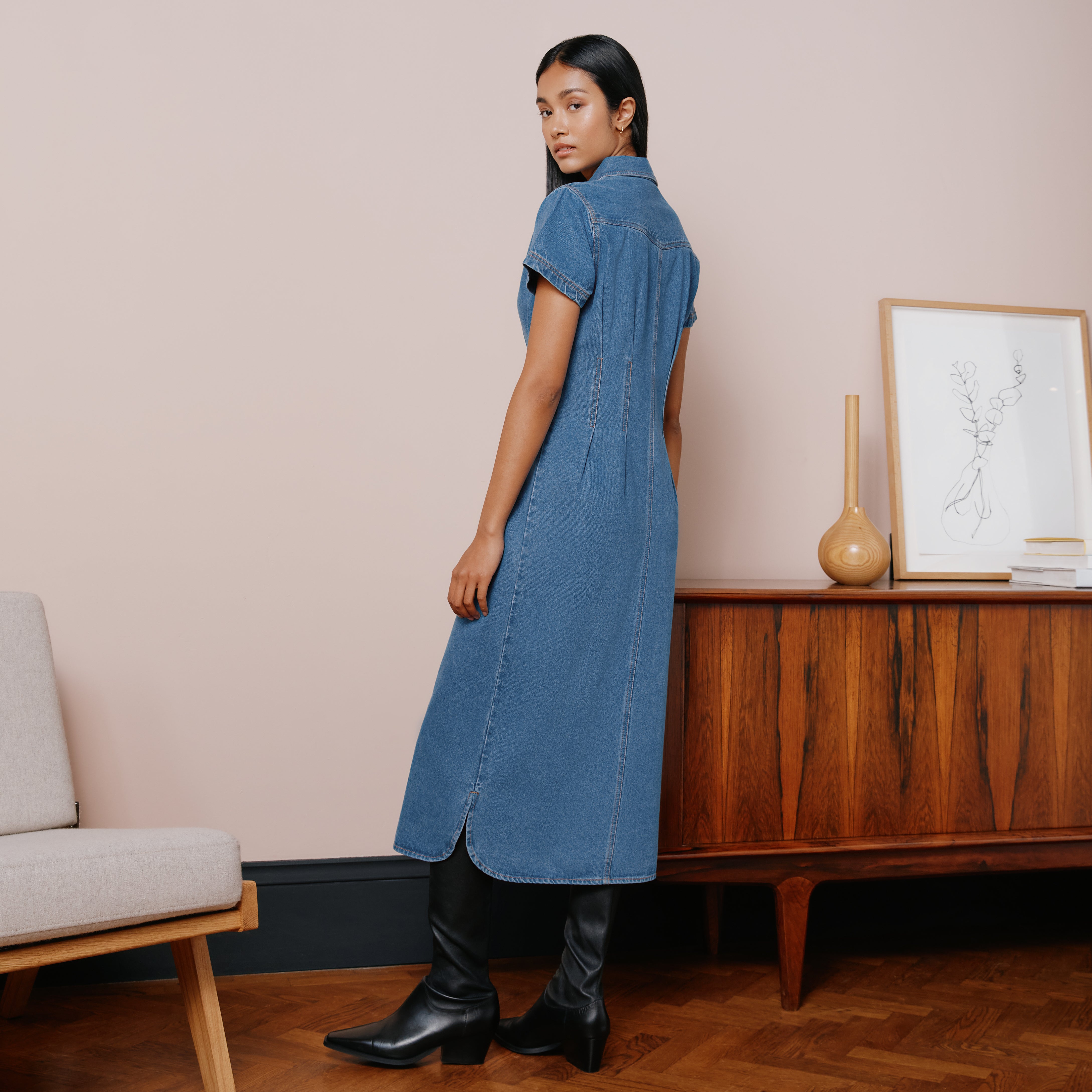 Raw Hem Cami Denim Dress | Womens denim dress, Denim dresses online, Denim  dress