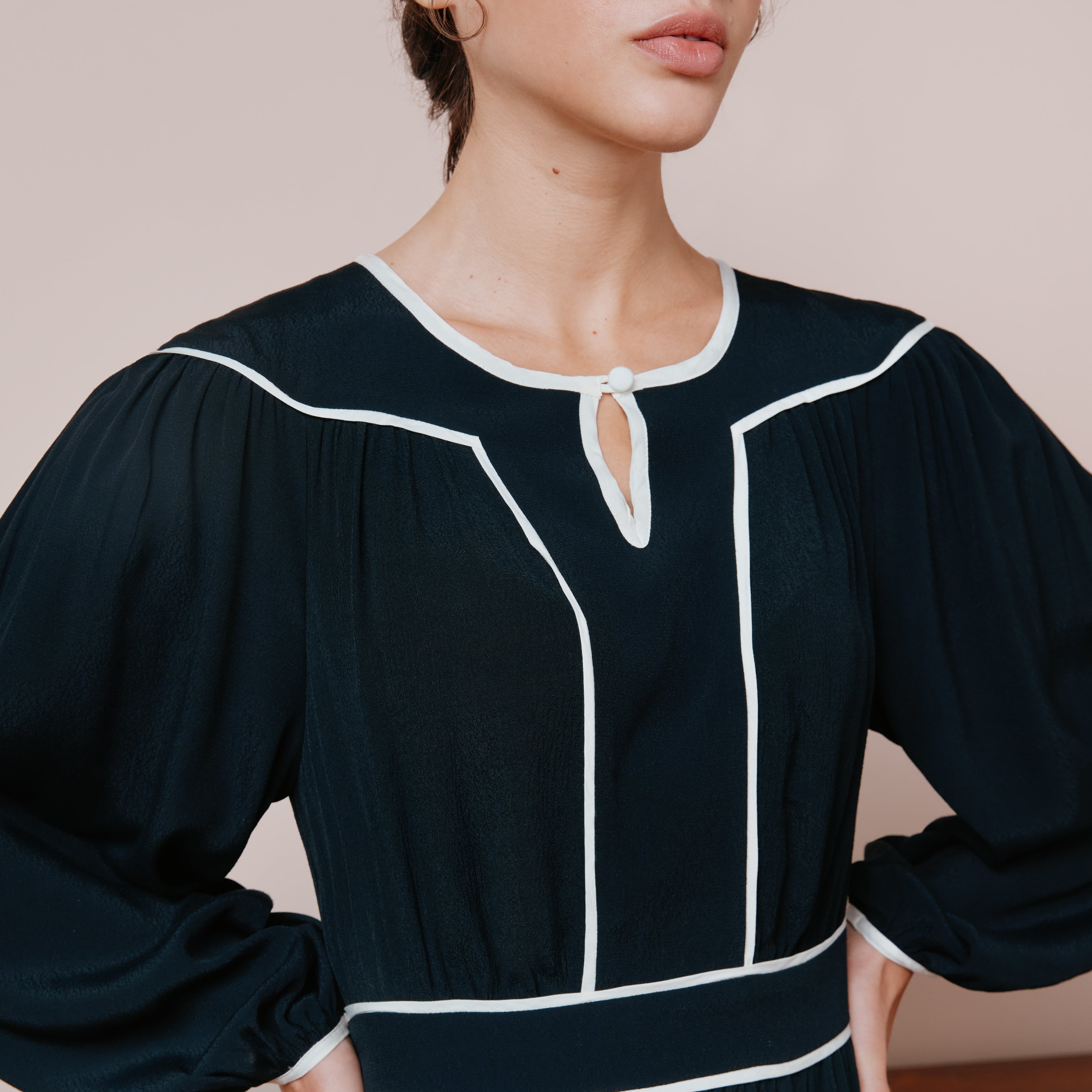 Re-Loved  Piped Detail Dress - Size 14