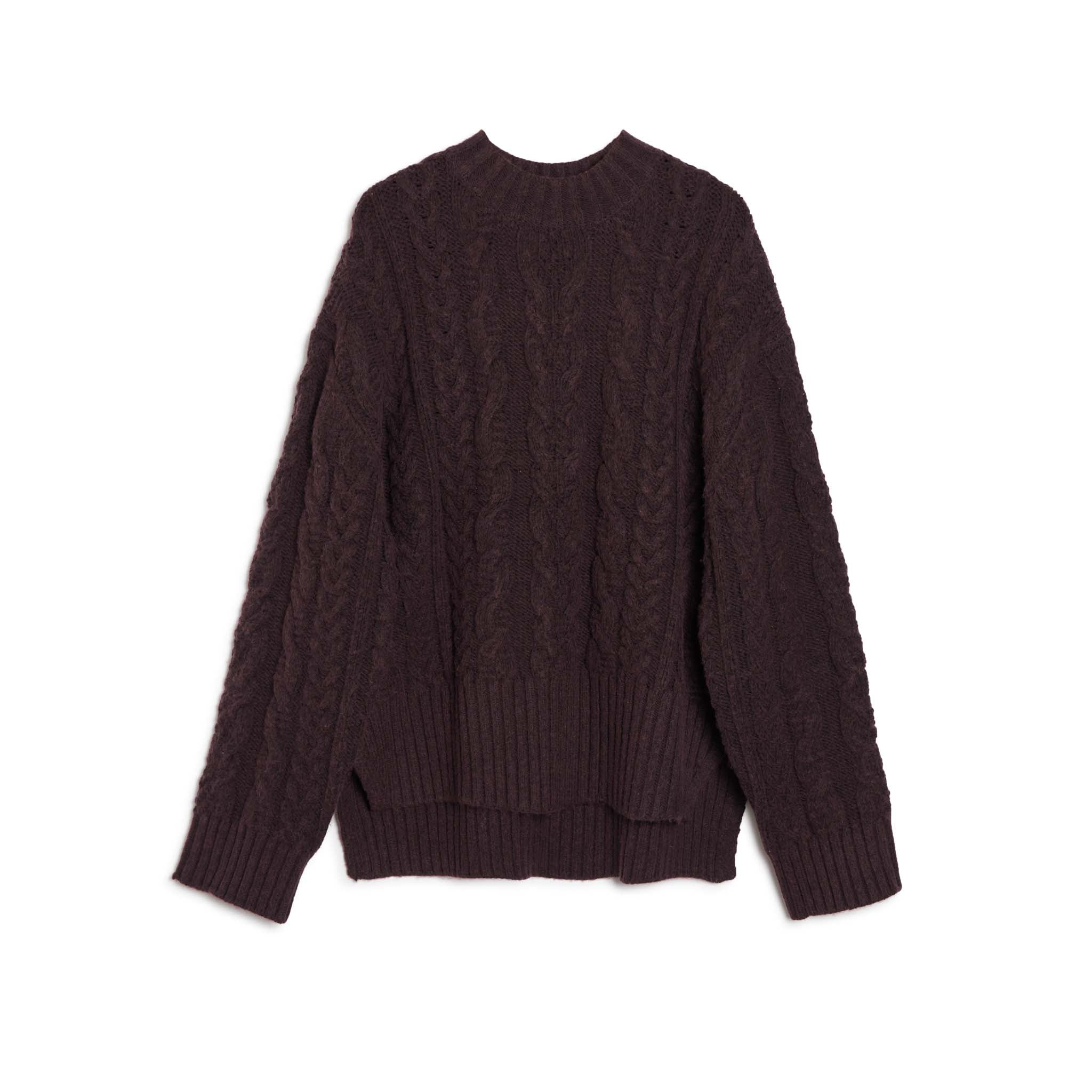 Burgundy Cable Jumper | Sustainable Womenswear | Albaray