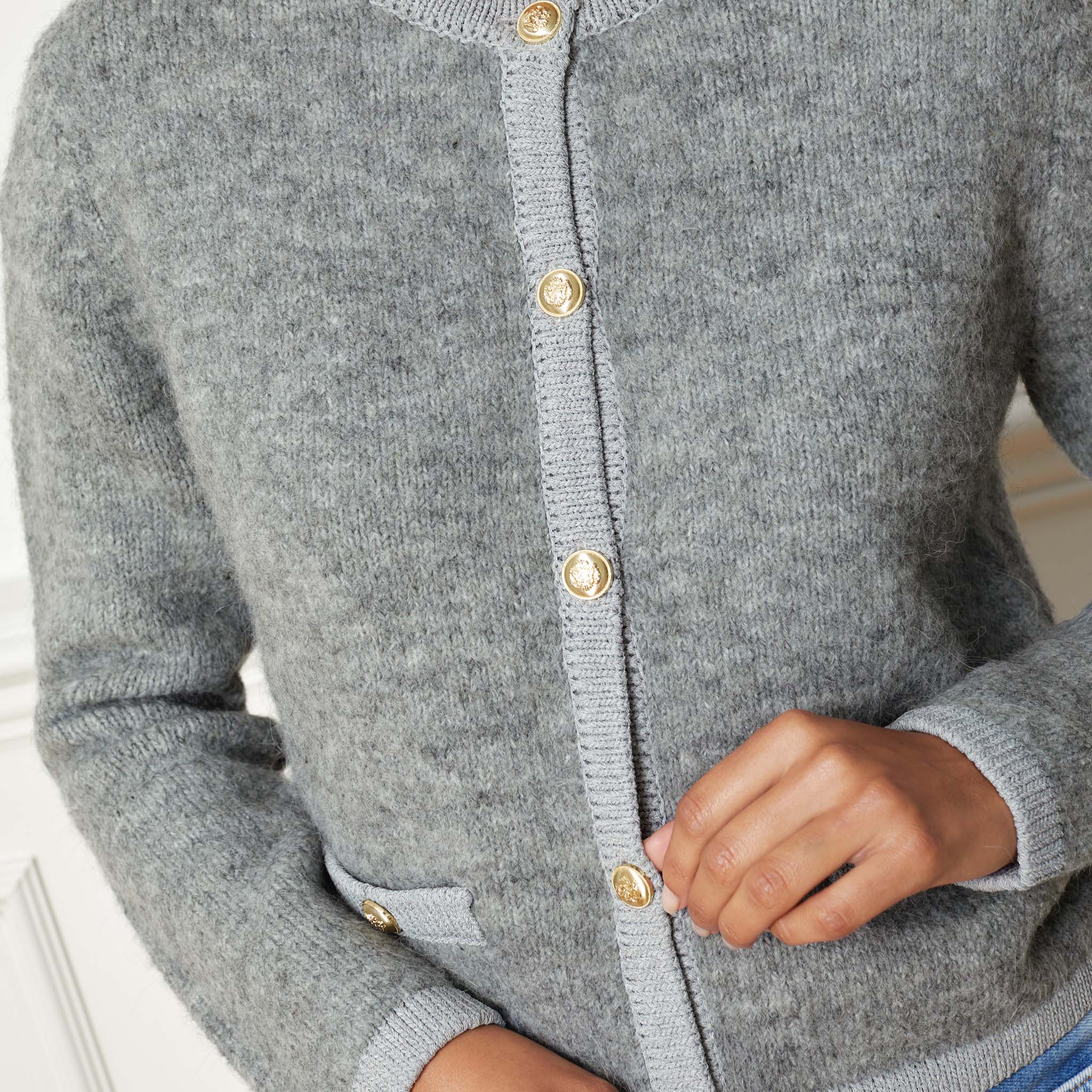 Military Button Cardigan
