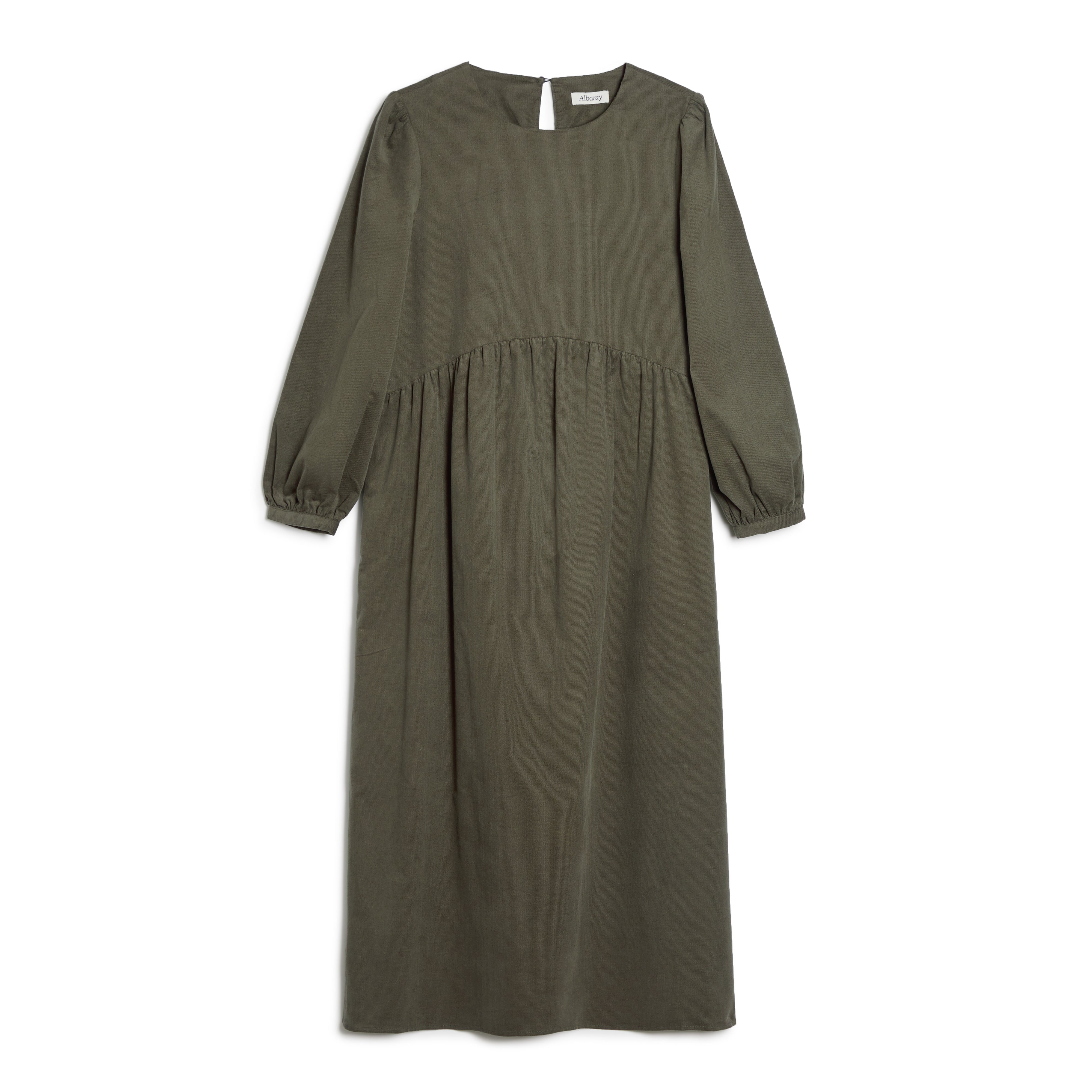 Relaxed Cord Midi Dress