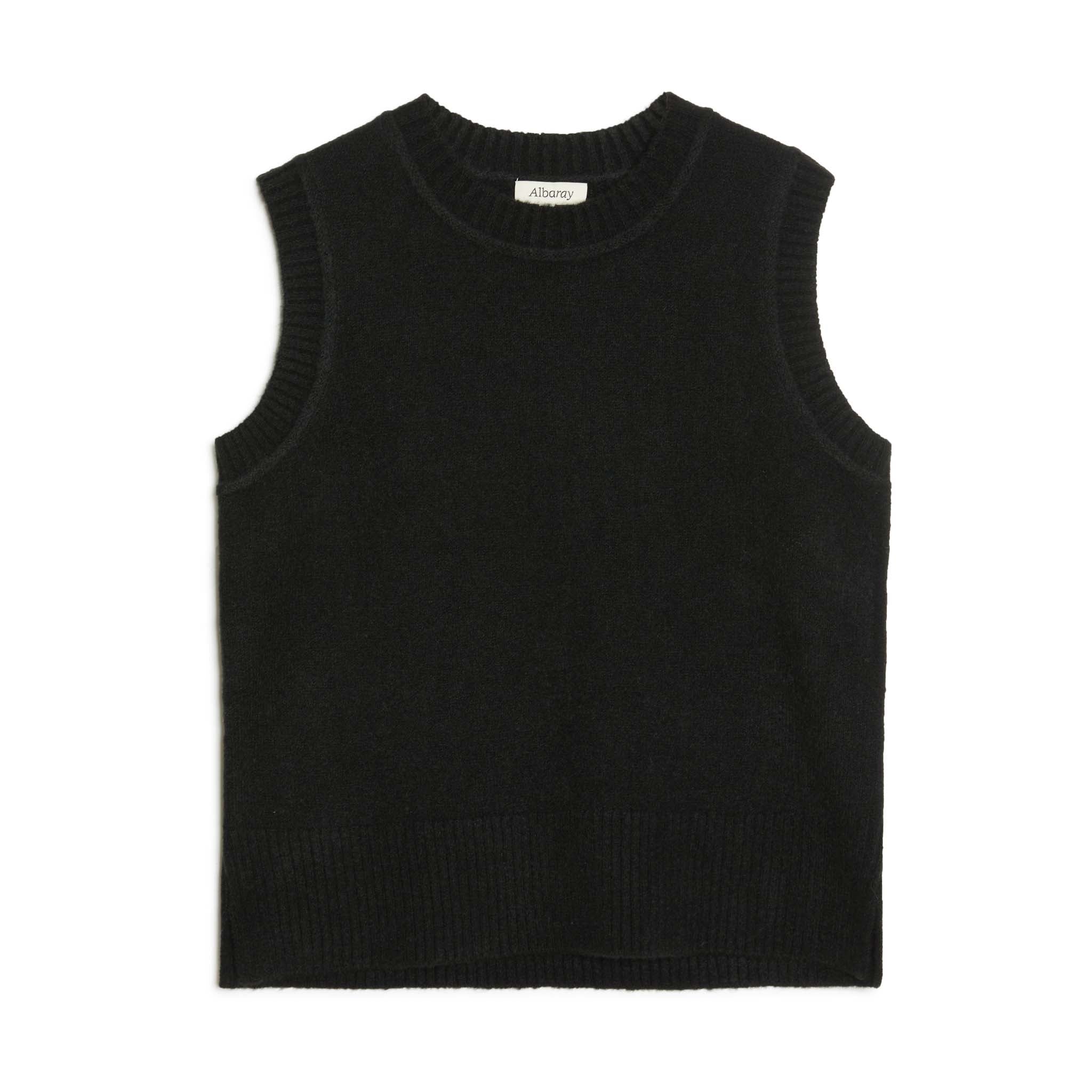 Black Knitted Tank Top