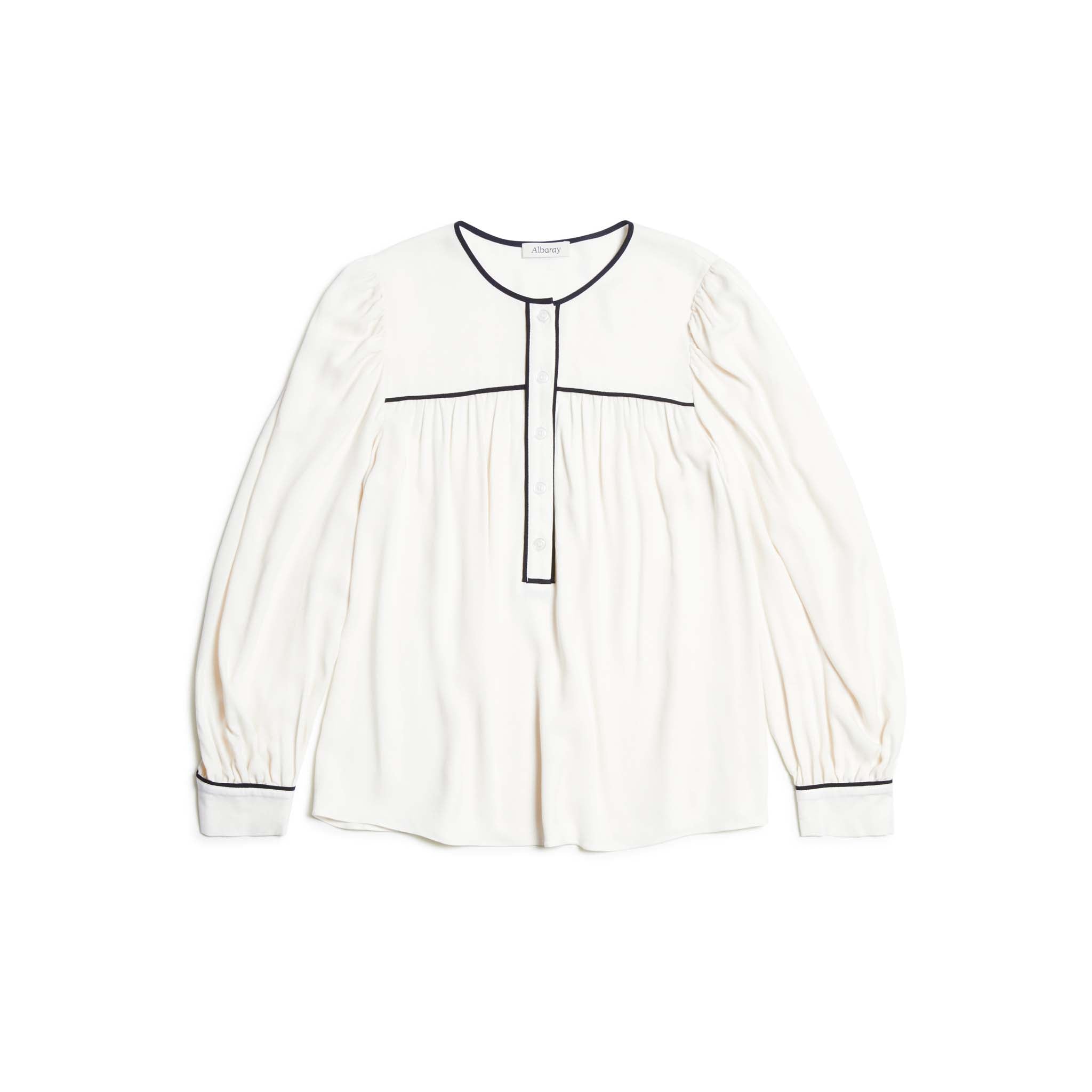 Contrast Trim Blouse | Sustainable Womenswear | Albaray