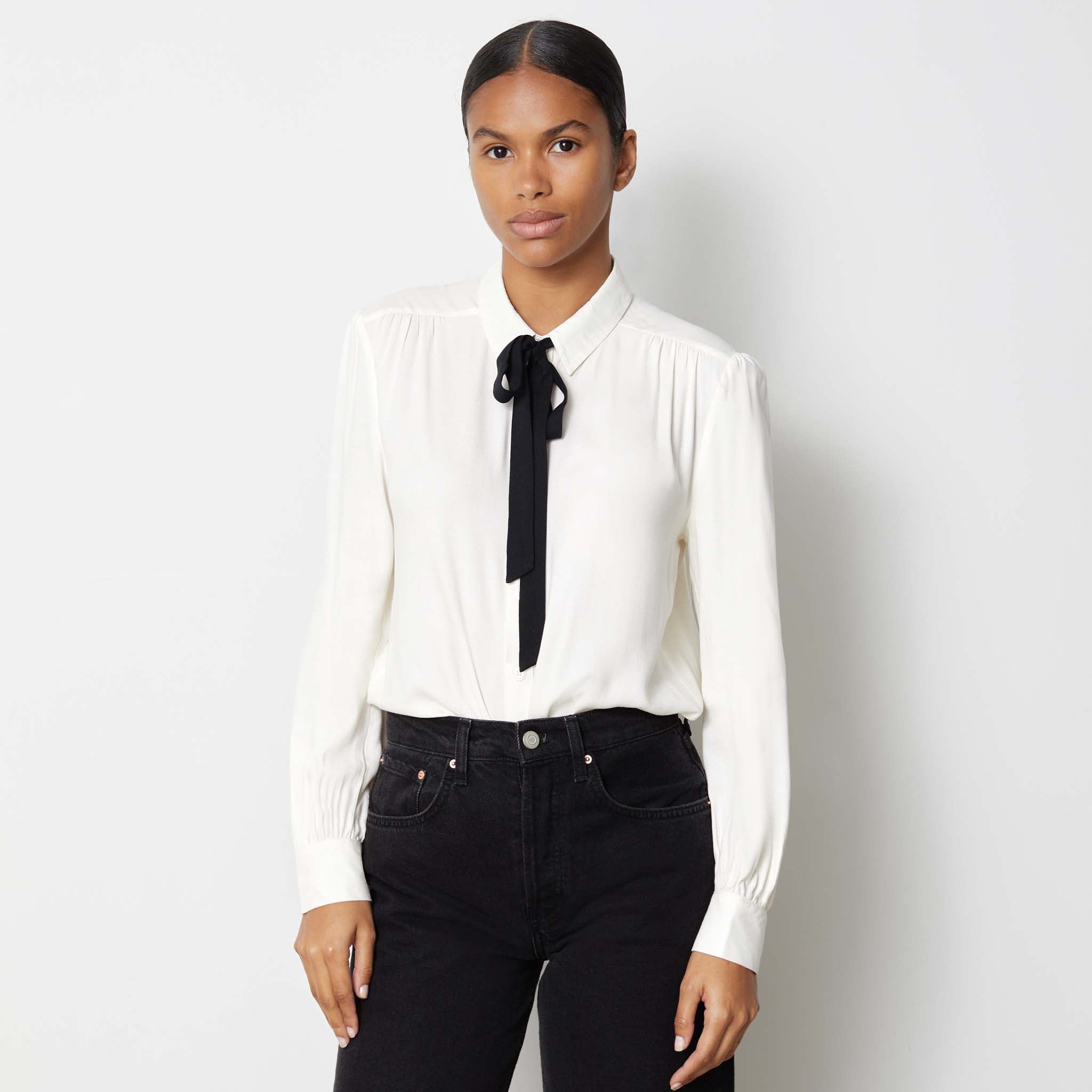 Re-Loved Tie Neck Blouse Size 14