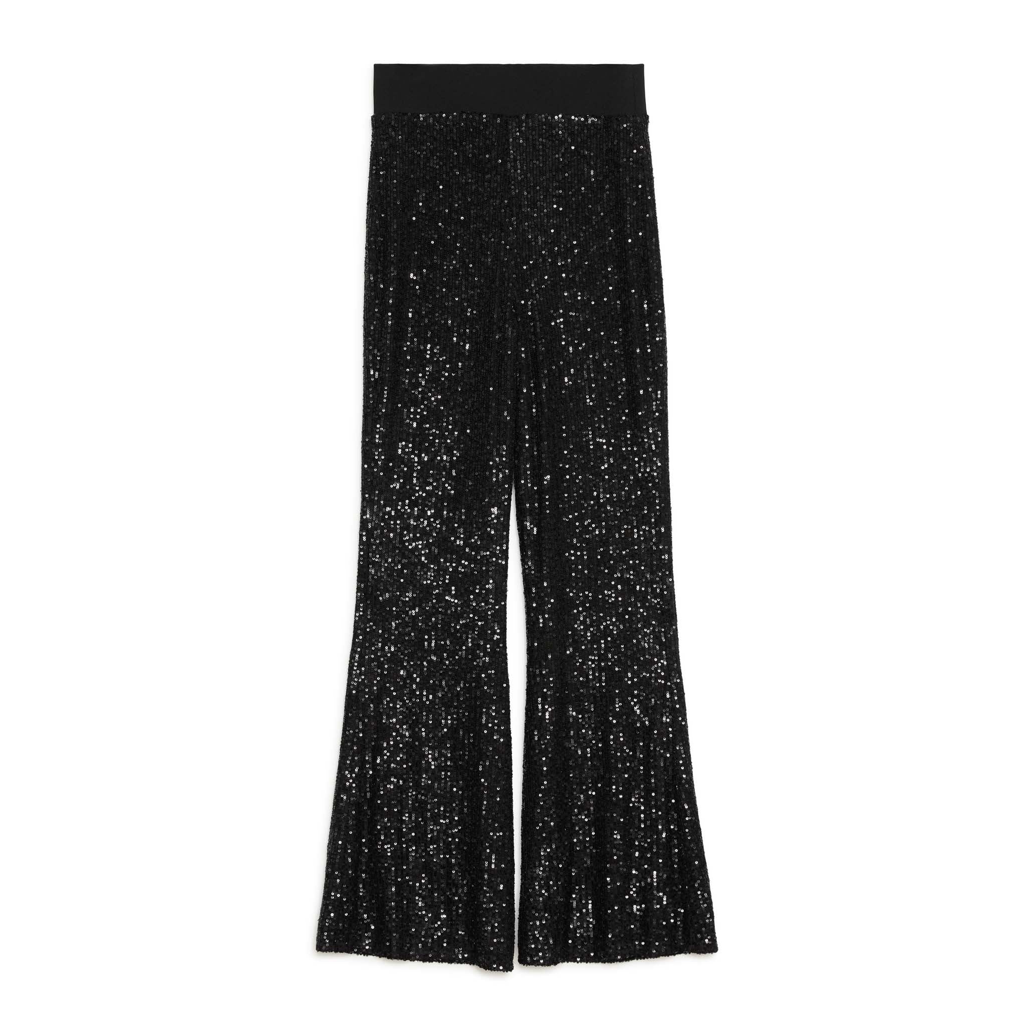 Flared Sequin Trousers