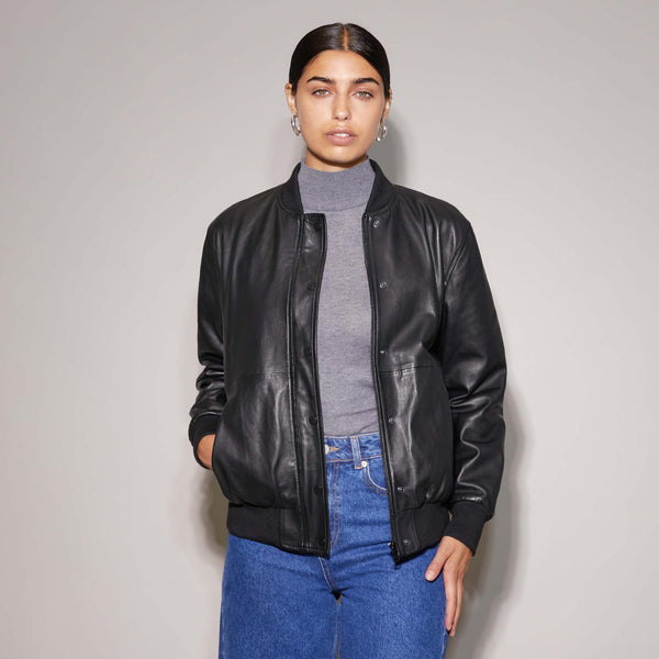 Leather Bomber Jacket | Sustainable Womenswear | Albaray
