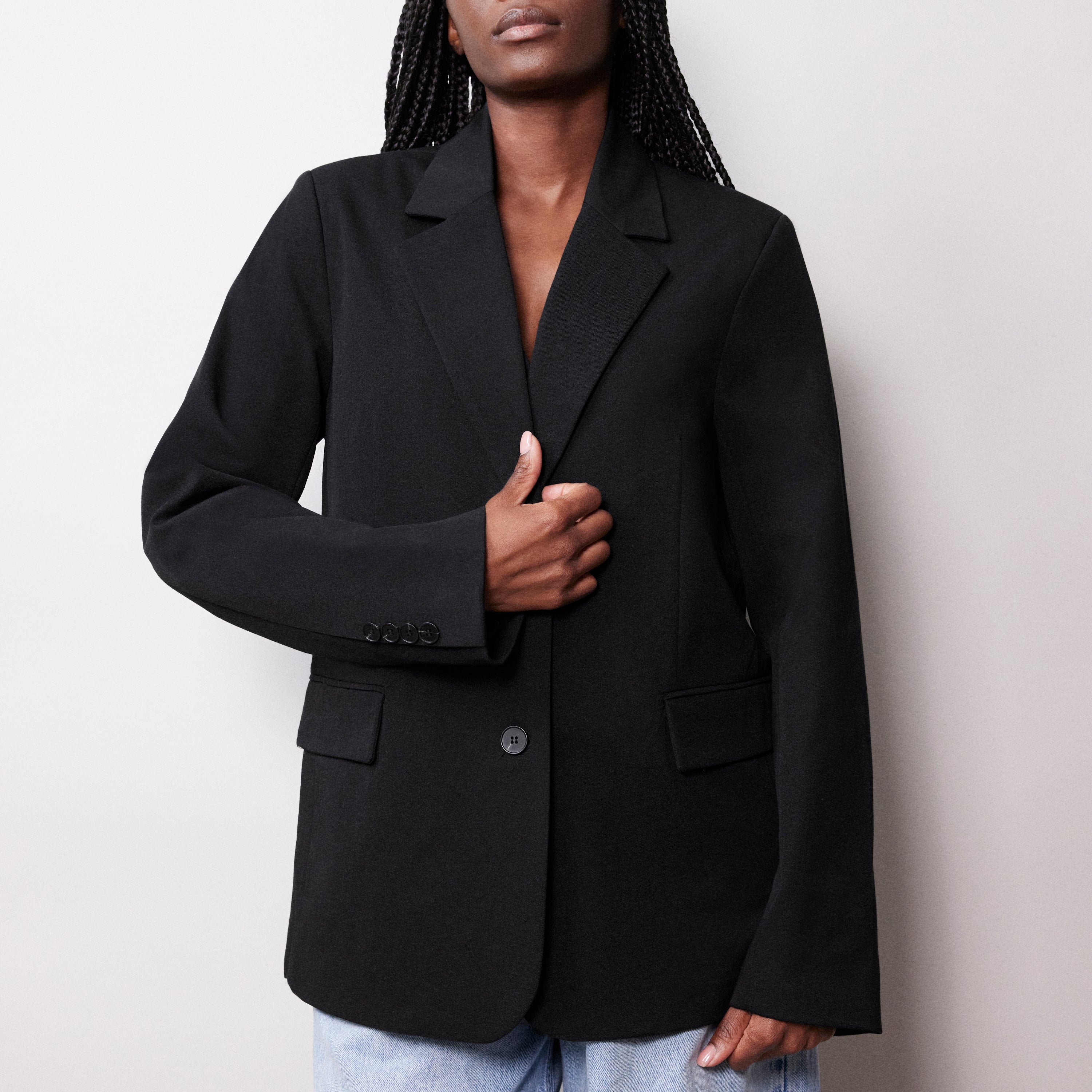 Re-Loved Black Tailored Jacket - Size 14
