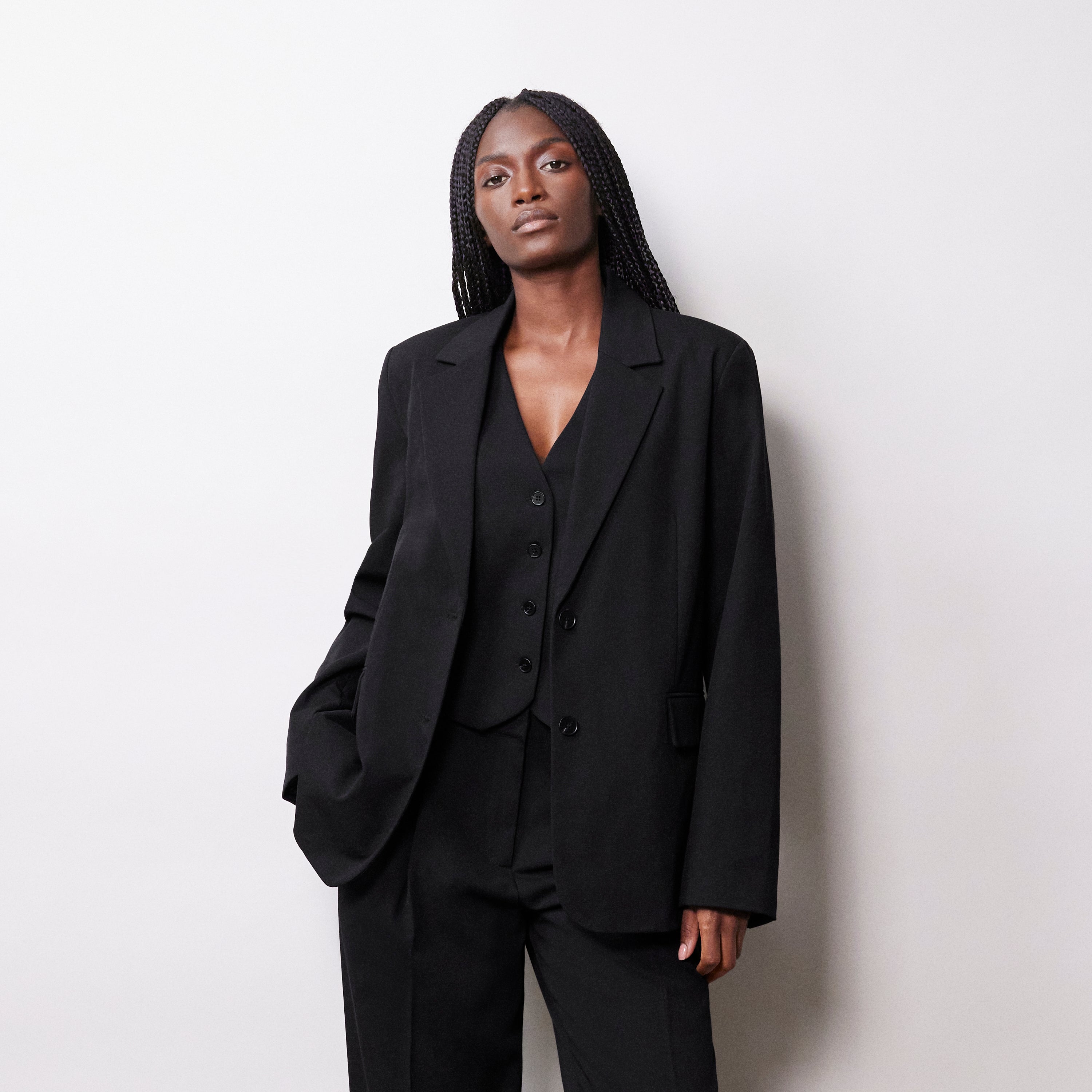 Re-Loved Black Tailored Jacket - Size 14
