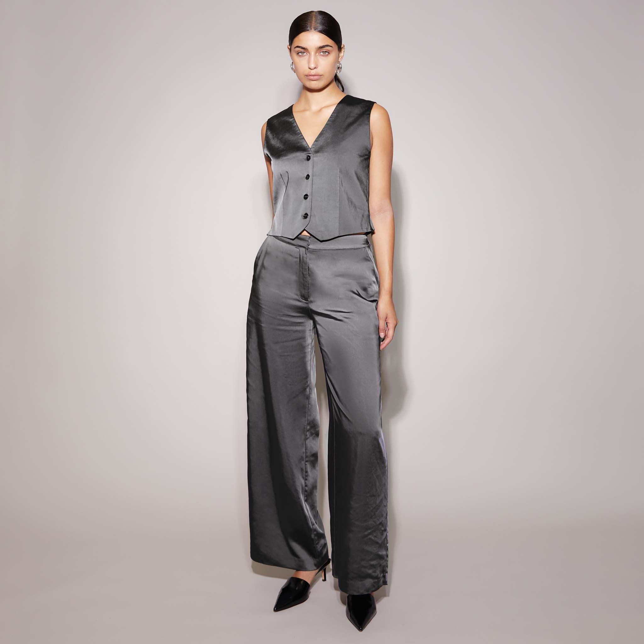 Re-Loved Satin Waistcoat - Size 14