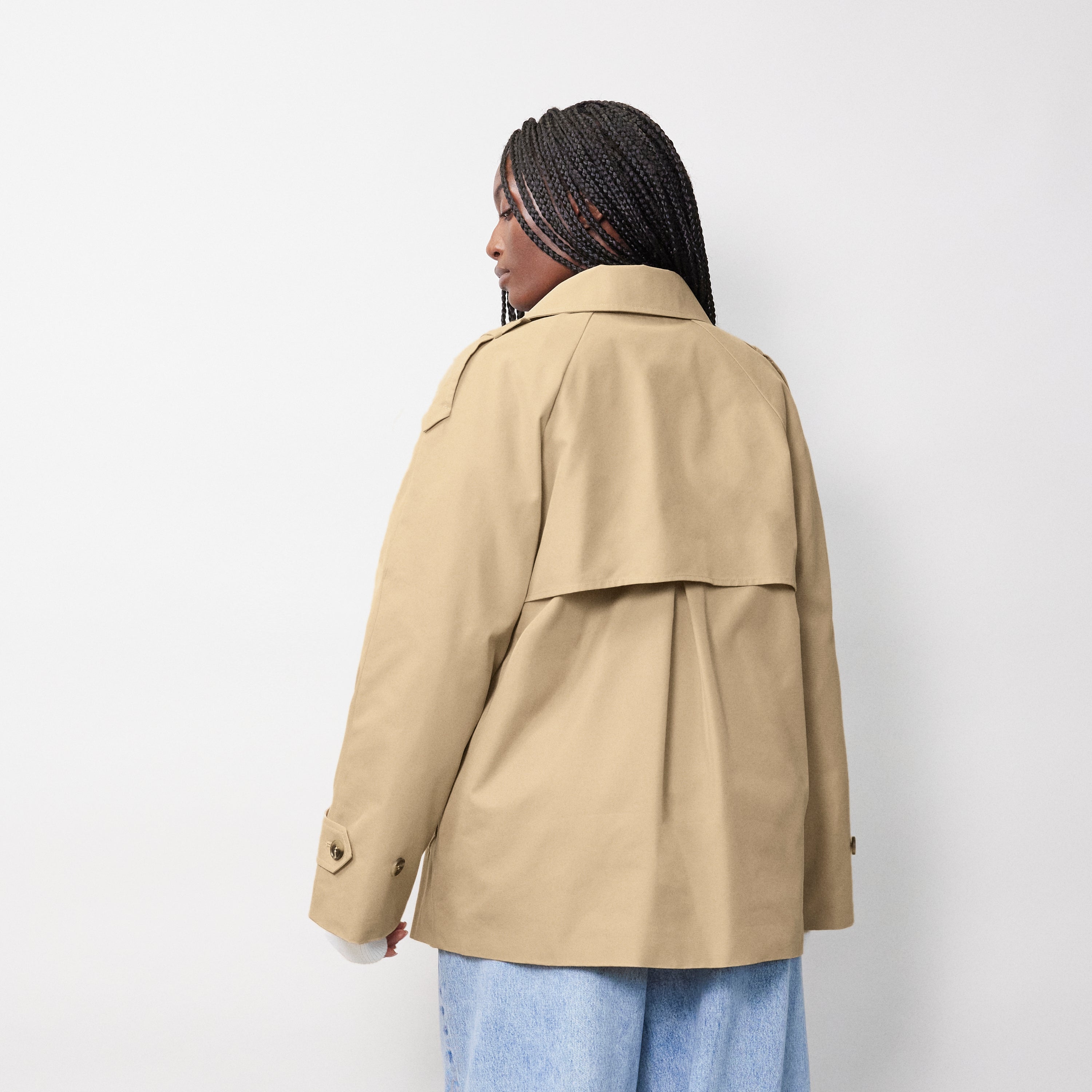 Re-Loved  Short Double Breasted Trench Coat - Size 12