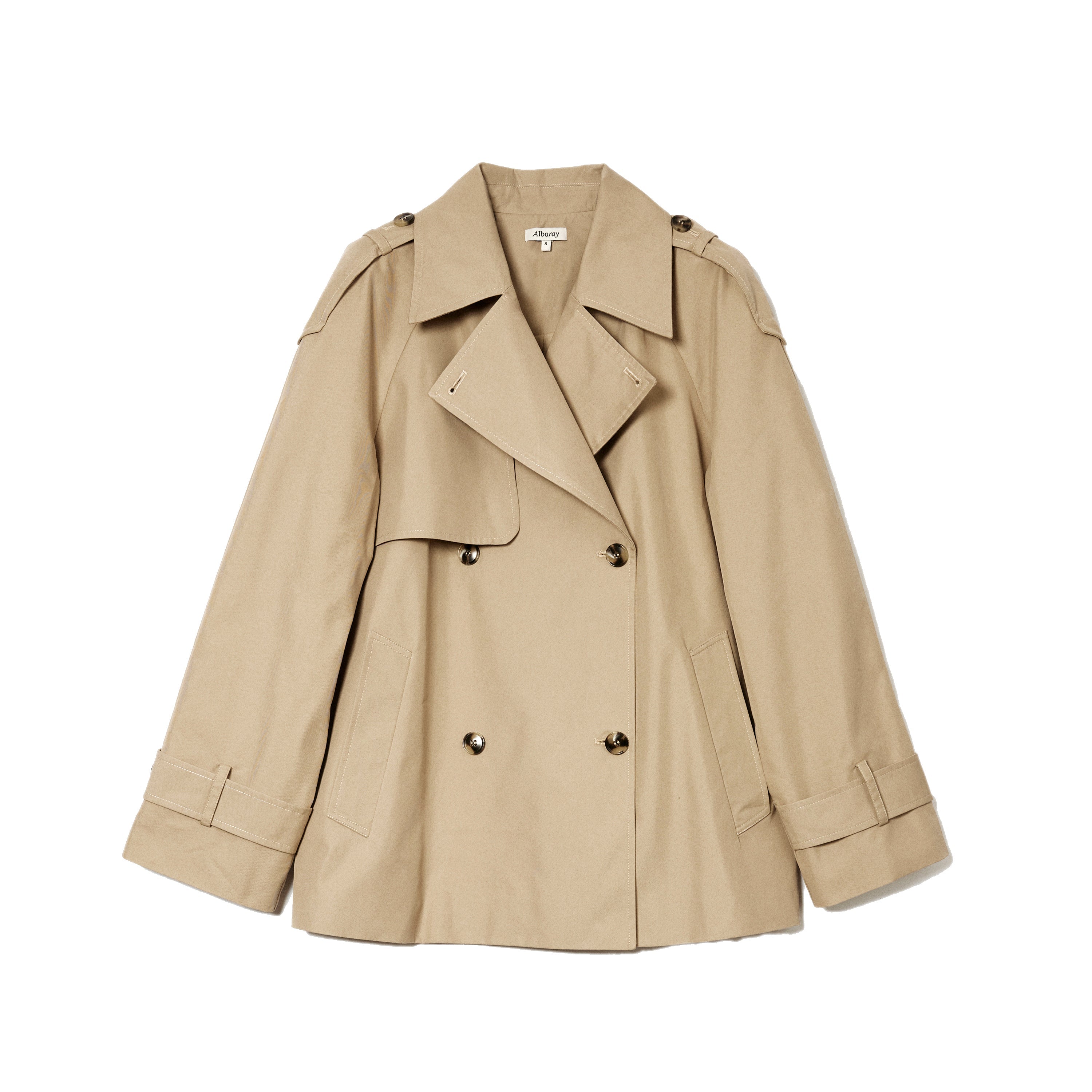 Re-Loved  Short Double Breasted Trench Coat - Size 12