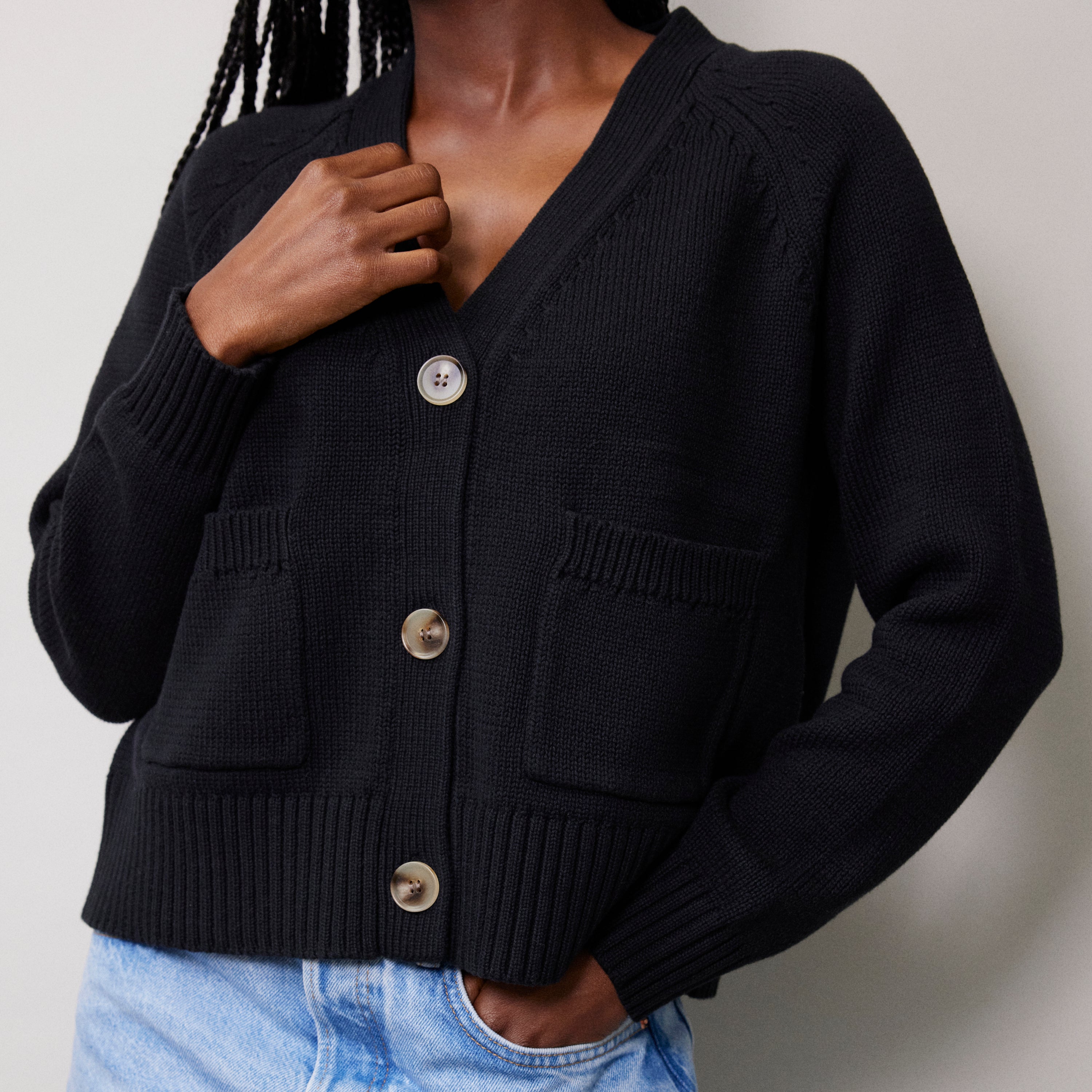 Black clearance cotton cardigan