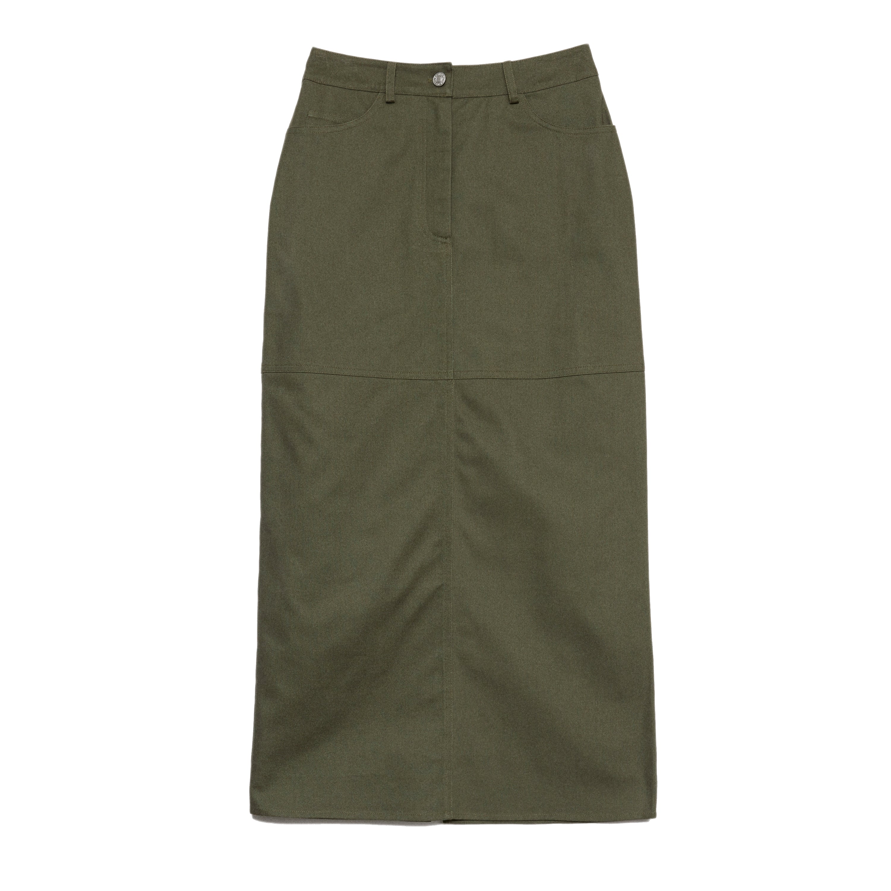 Cotton Twill Maxi Skirt