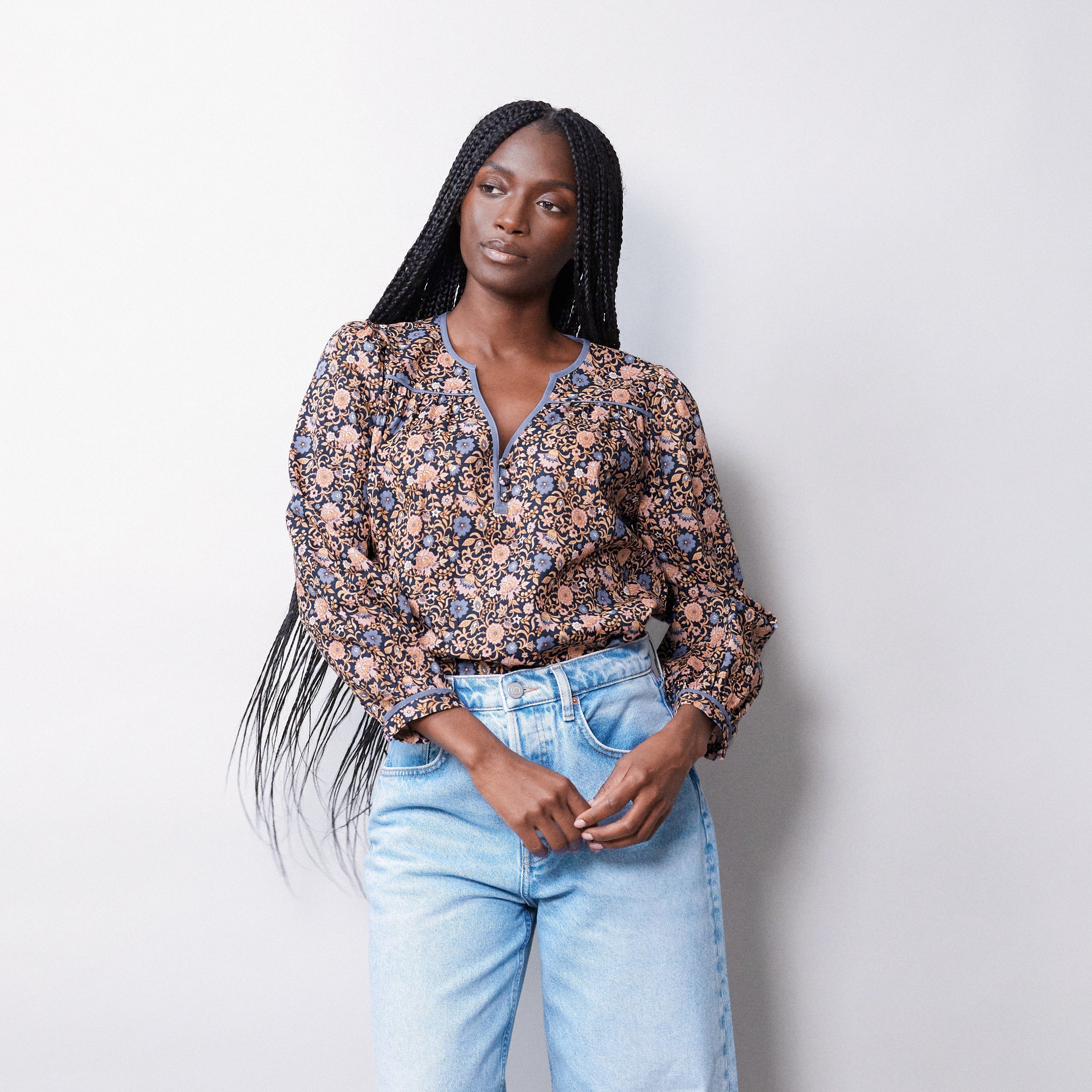 Re-Loved  Floral Print Blouse - Size 10