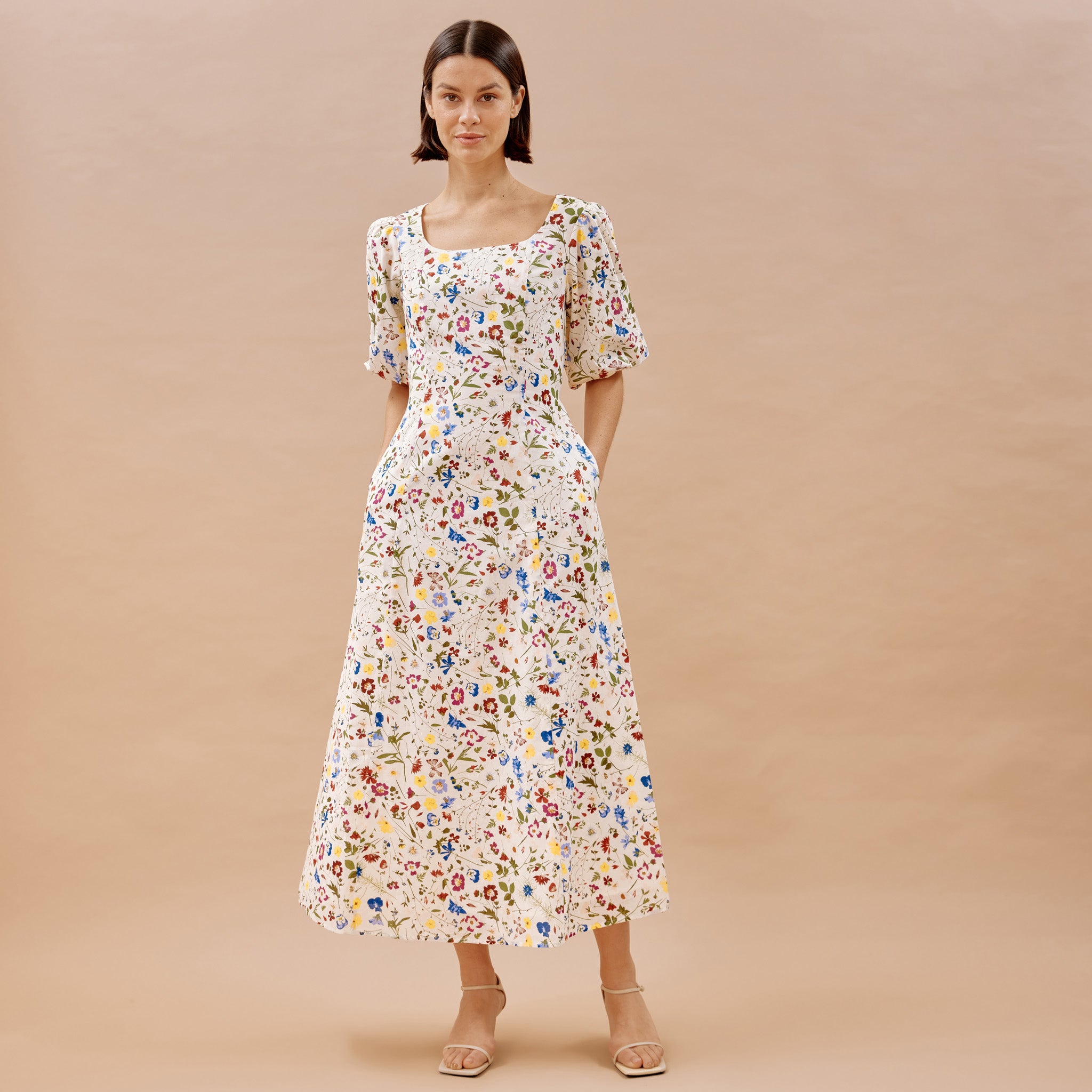Buttercup Pressed Floral Maxi Dress