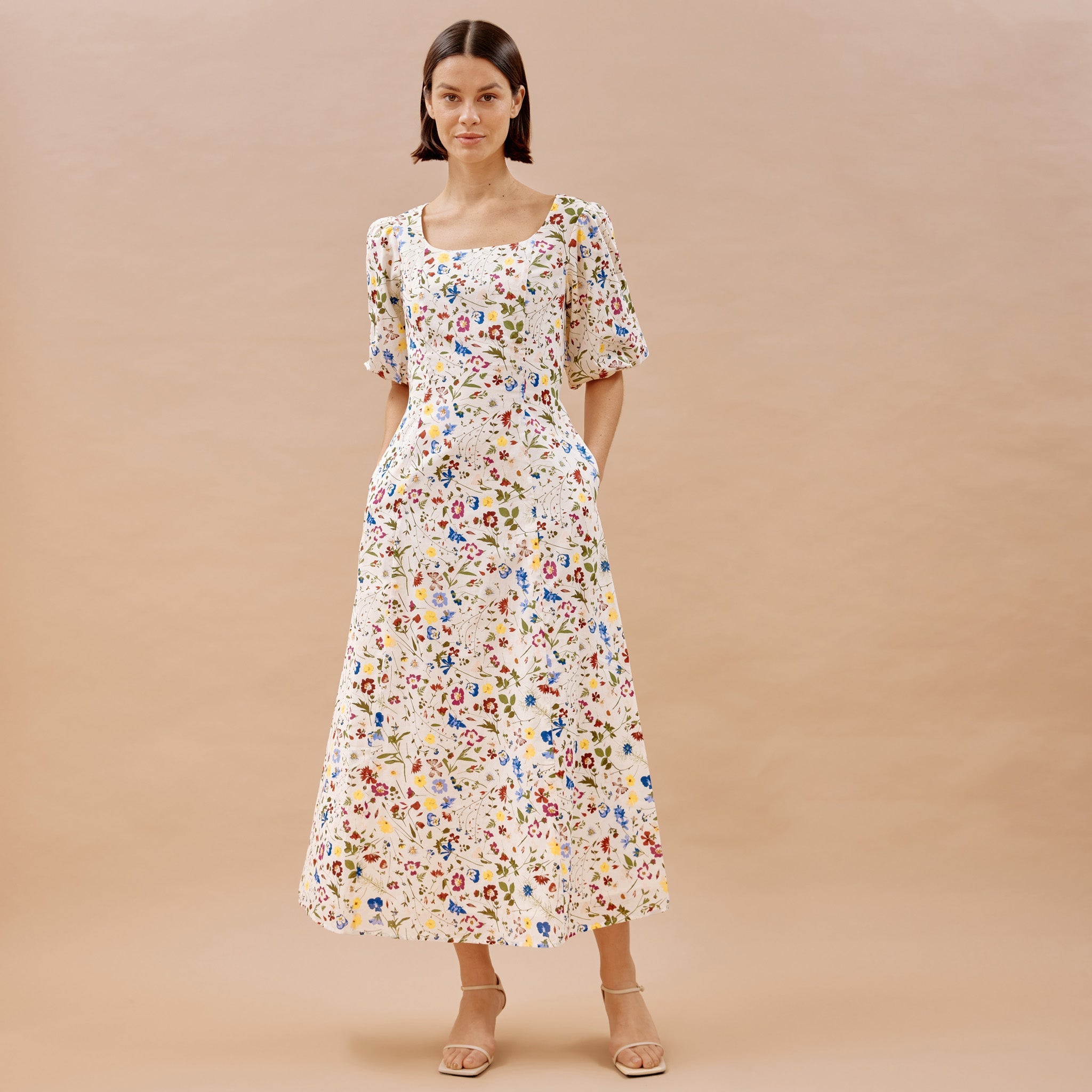 Re-Loved Buttercup Pressed Floral Maxi Dress - Size 10