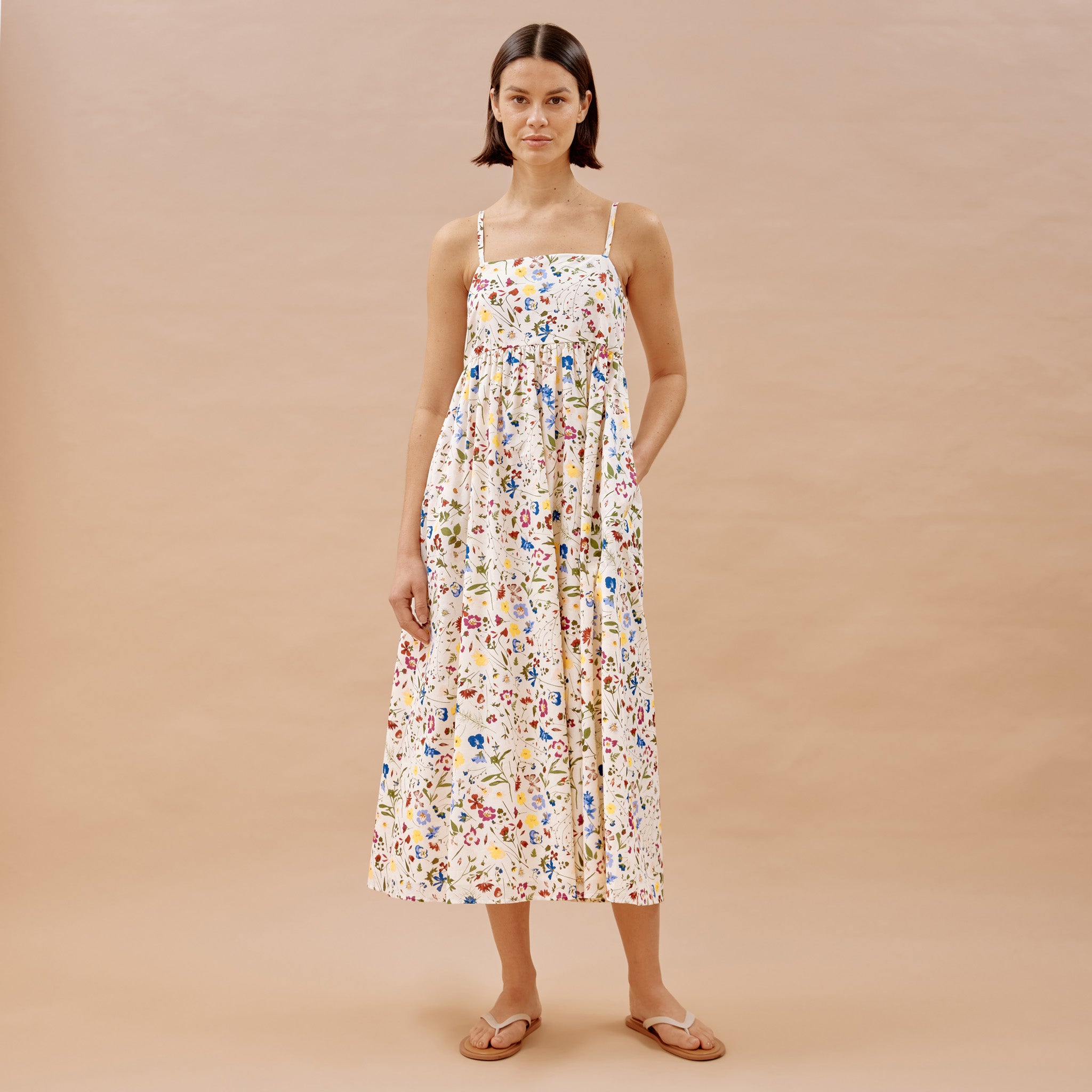 Buttercup Pressed Floral Sundress