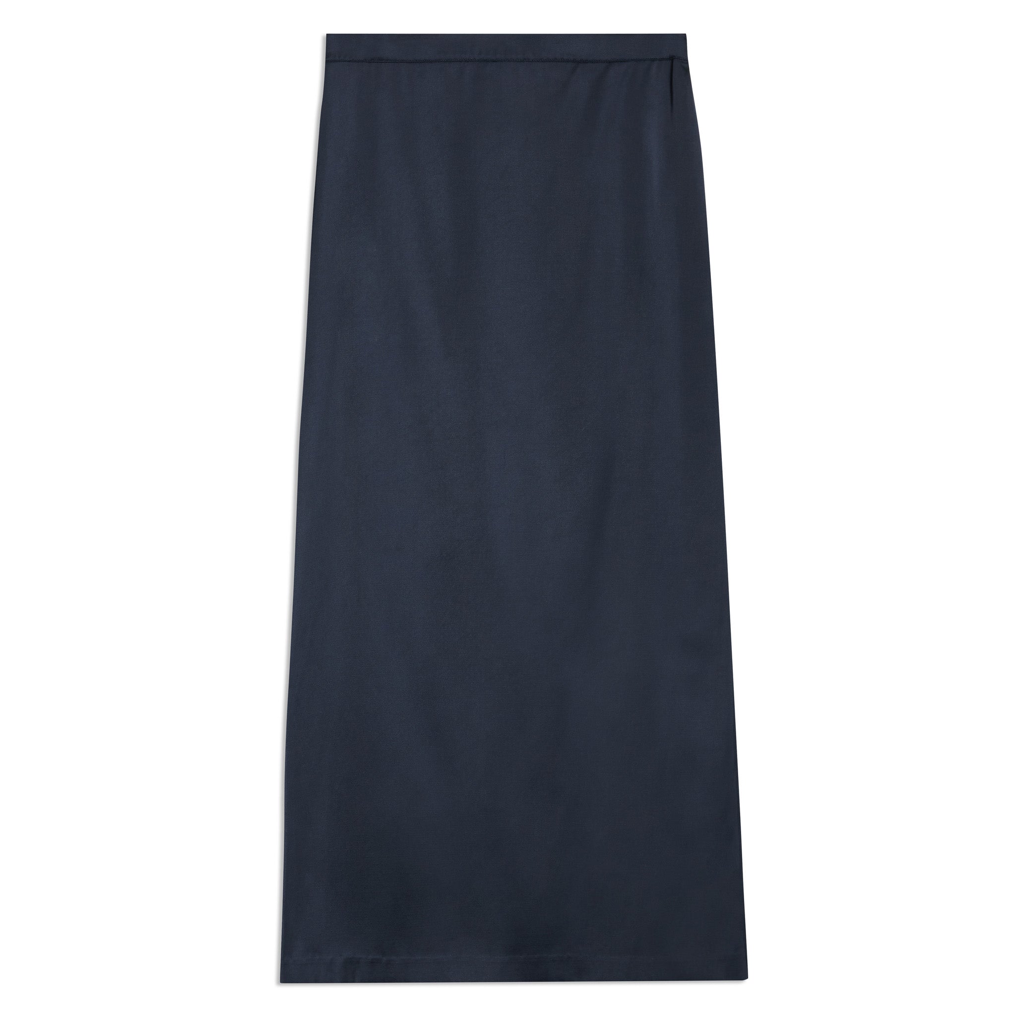 Navy Satin Skirt