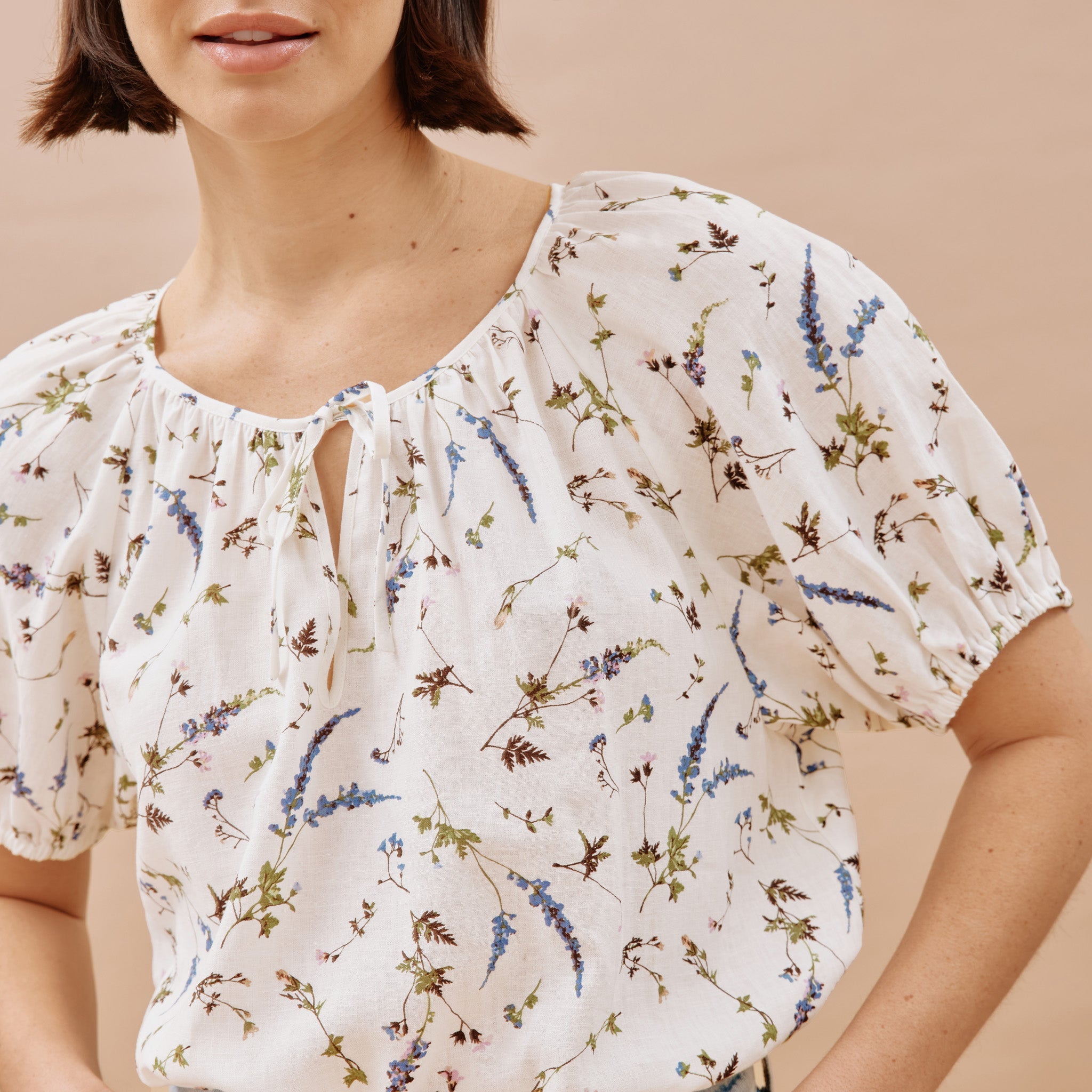 Re-Loved Sprig Pressed Floral Blouse - Size 10