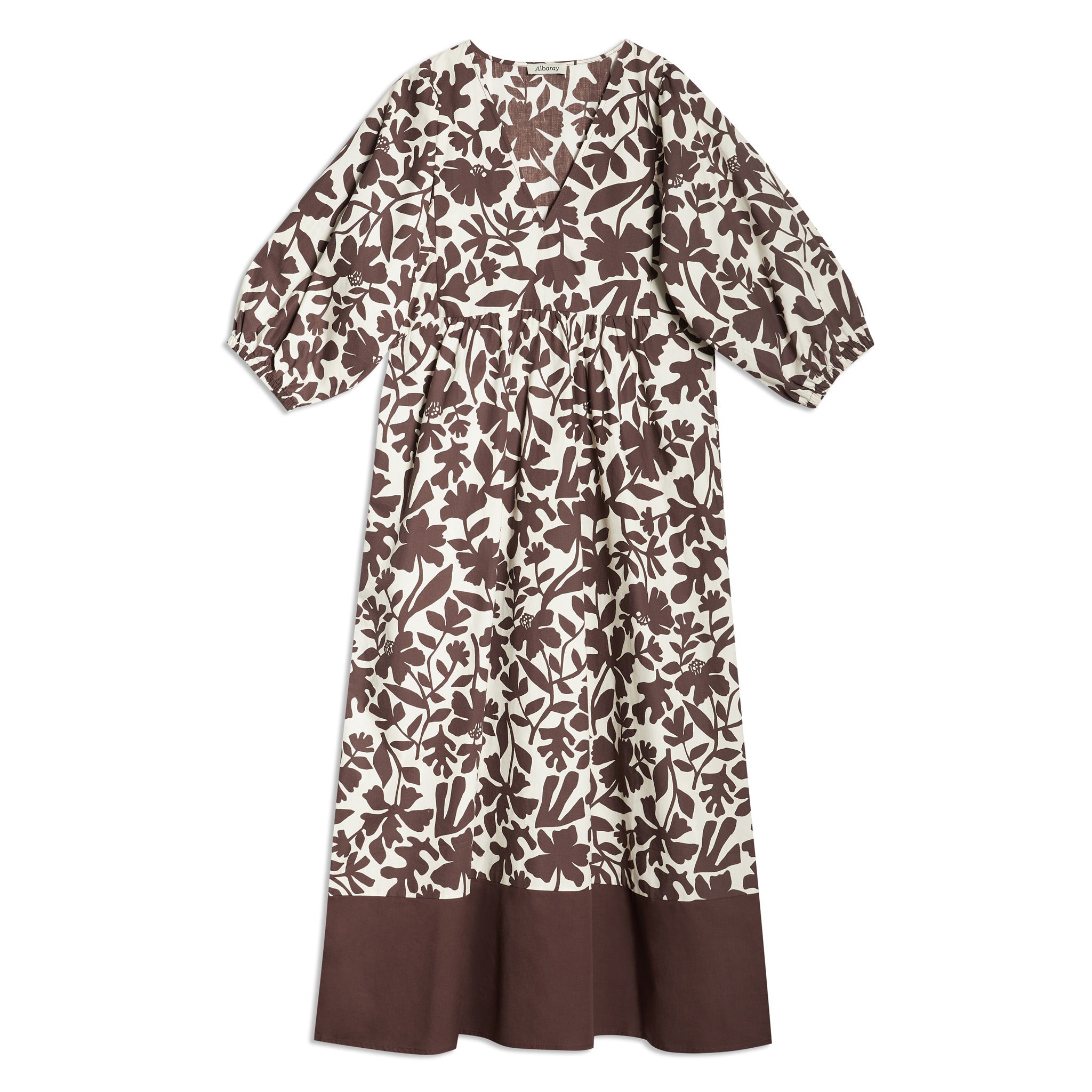 Re-Loved Cut Out Floral V Neck Dress - Size 8