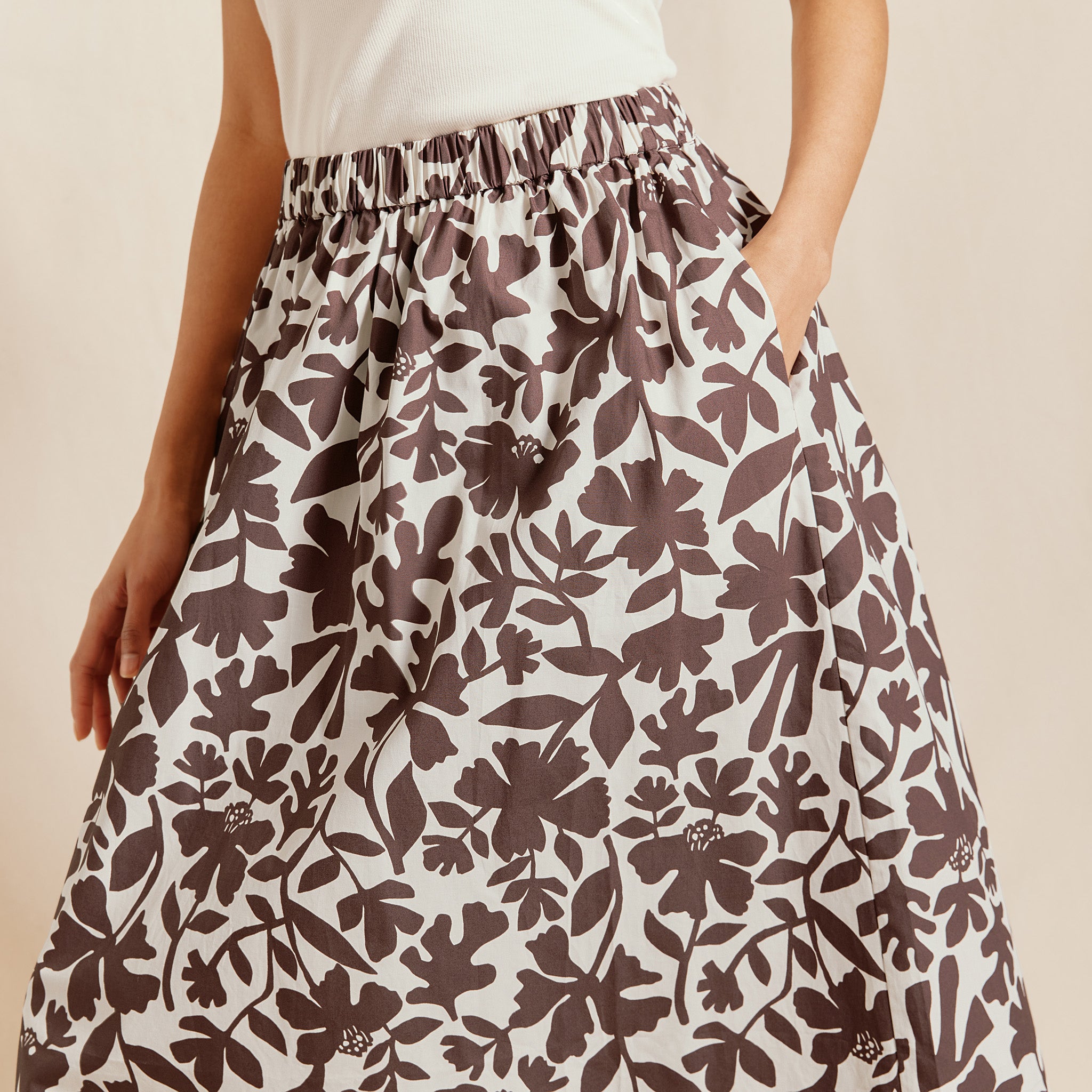 Cut Out Floral Skirt