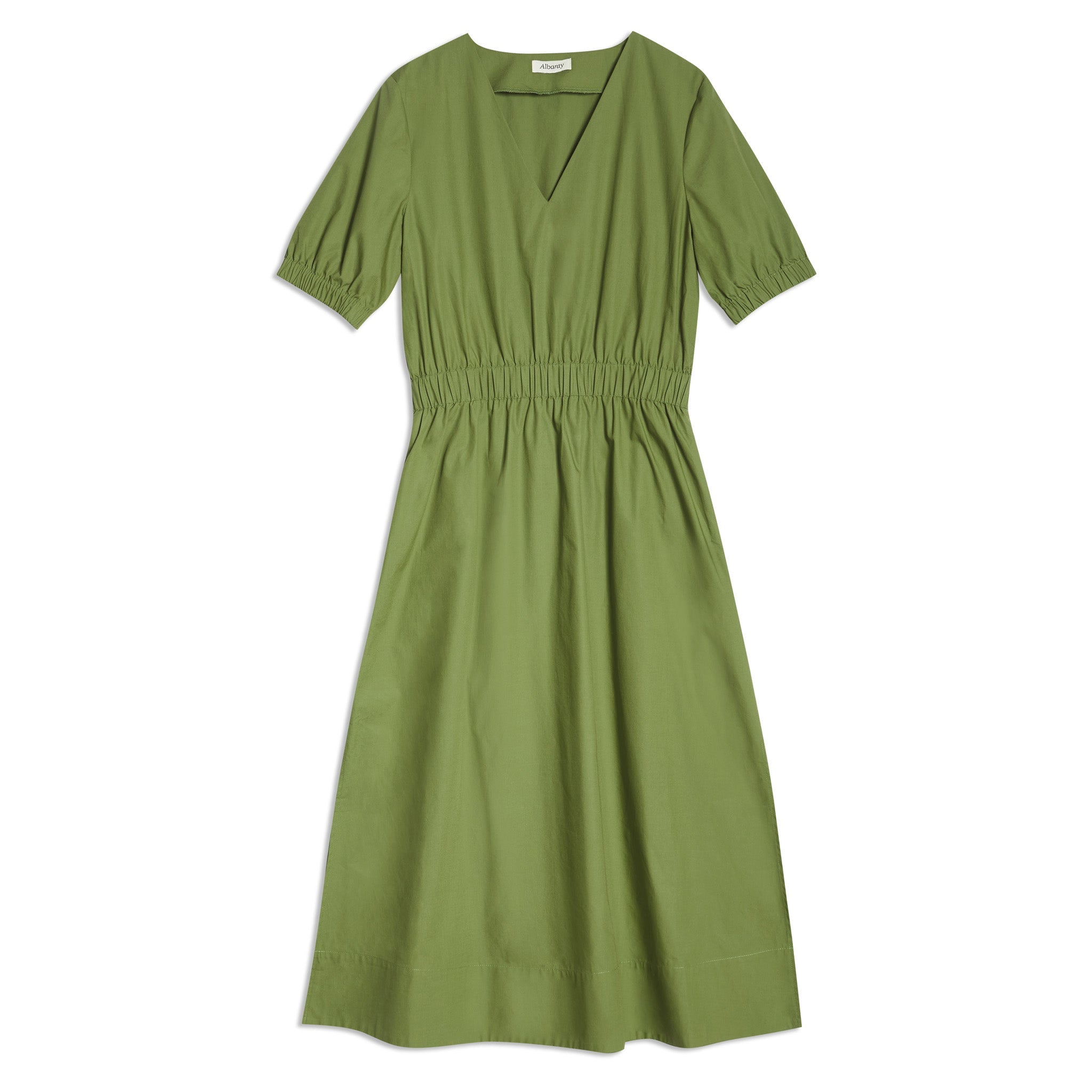 Re-Loved Waisted V Neck Cotton Dress - Size 10